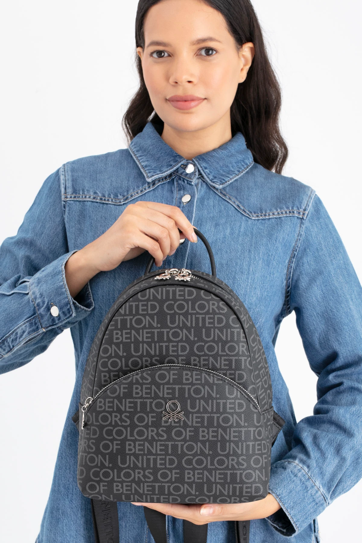 BENETTON 1698 KADIN SIRT ÇANTA - SİYAH