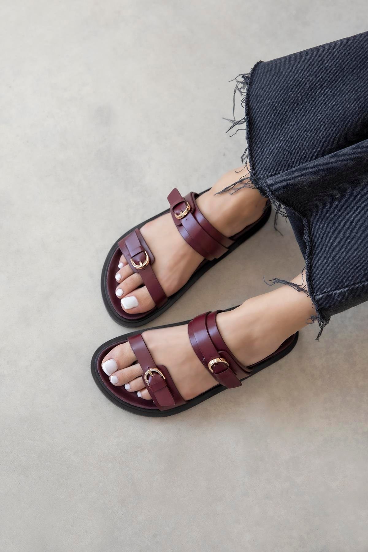 HEYBAGS 1001 KADIN GÜNLÜK KONFOR TERLİK - BORDO