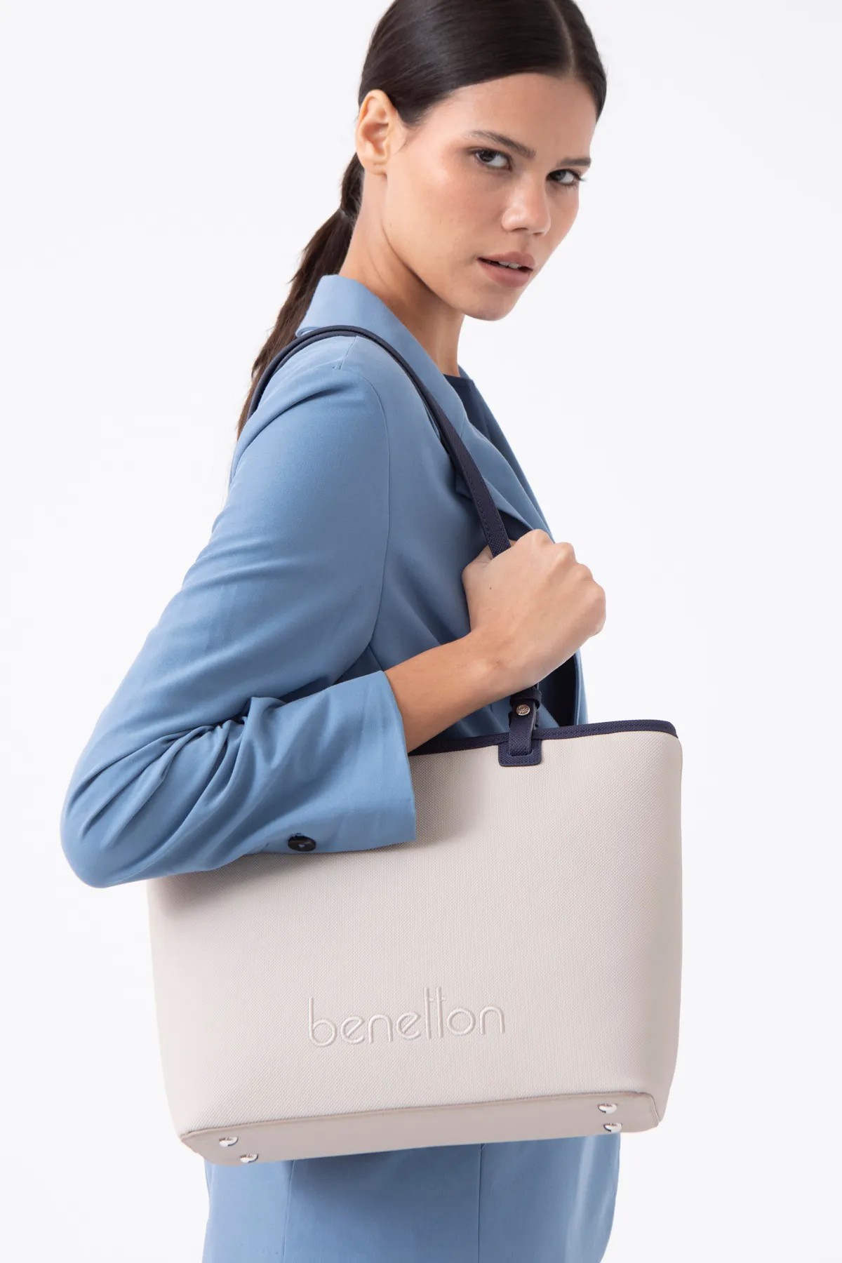 BENETTON 1583 KADIN ÇANTA - TAŞ-LACİ