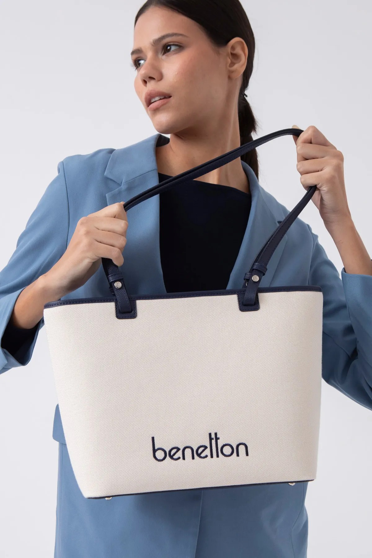 BENETTON 1542 KADIN ÇANTA - BEJ LACİ