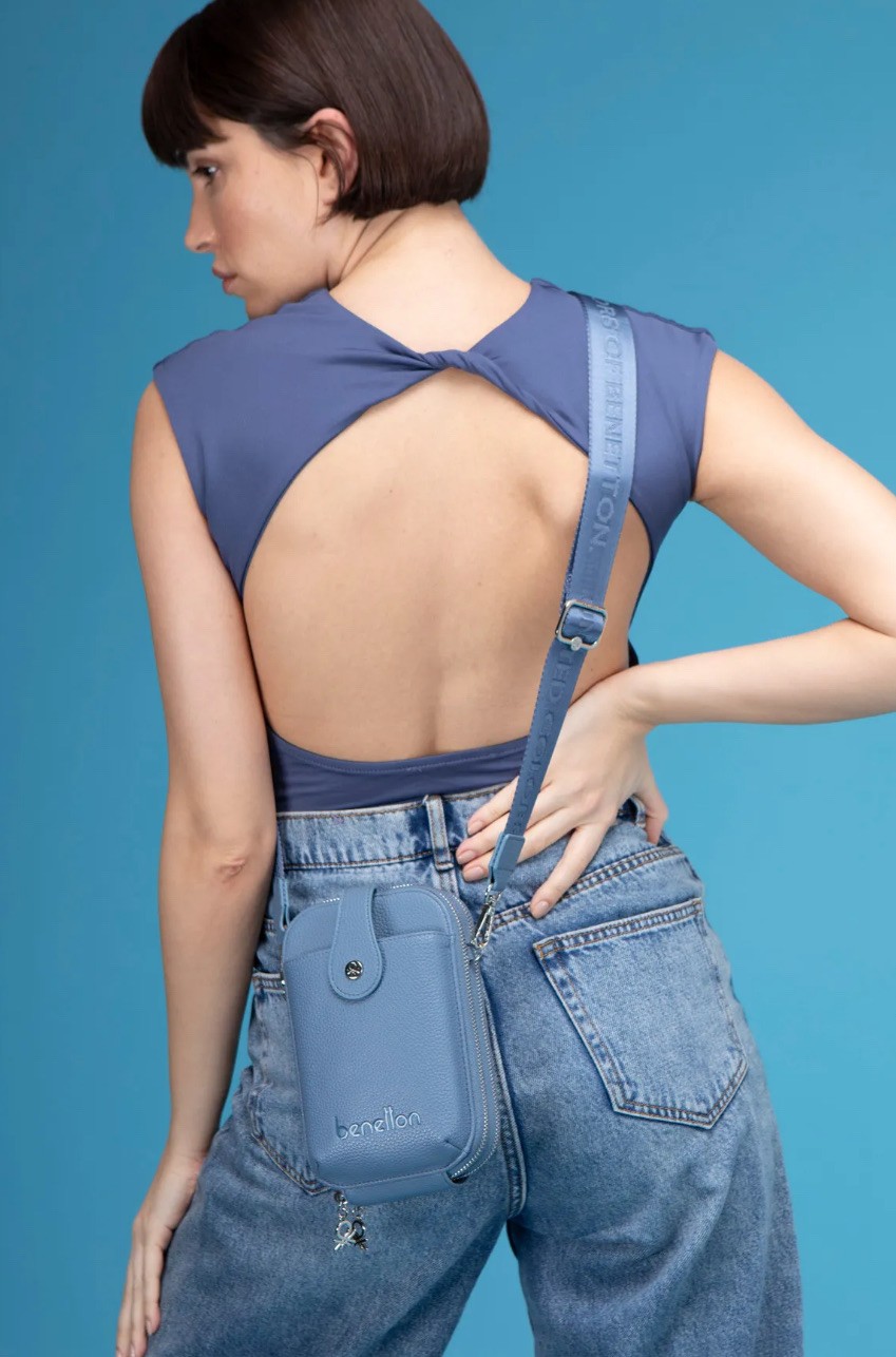 BENETTON 1500 ÇAPRAZ ÇANTA - MAVİ 