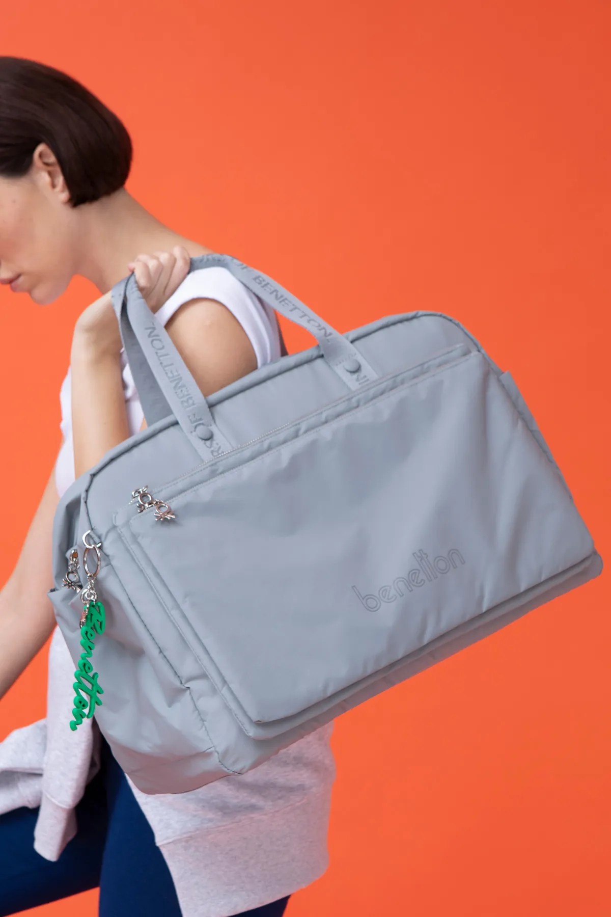 BENETTON 1466 SEYAHAT ÇANTASI - GRİ