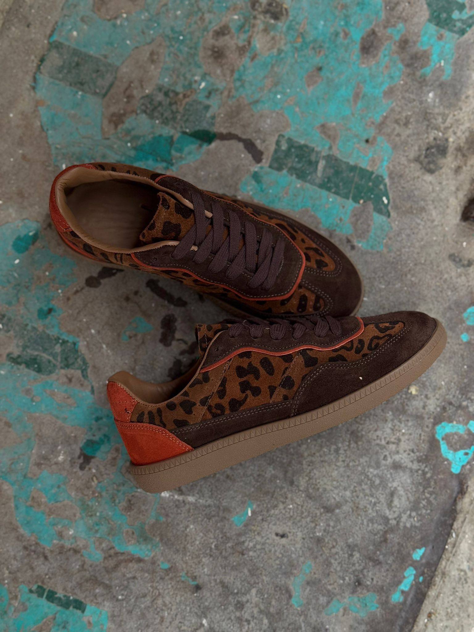 HEYBAGS 101 DERİ LEOPAR SNEAKER