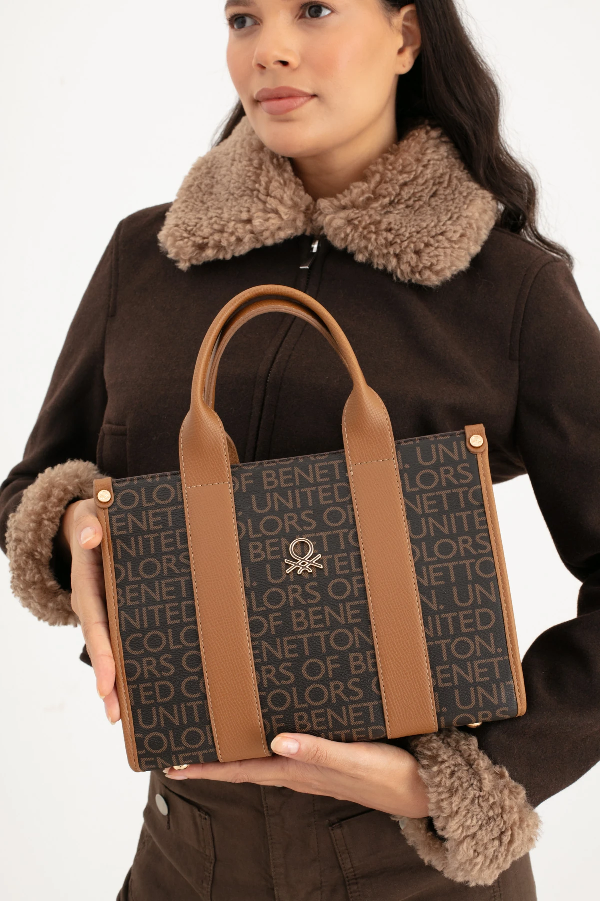 BENETTON 1640 KADIN ÇANTA - KAHVE TABA