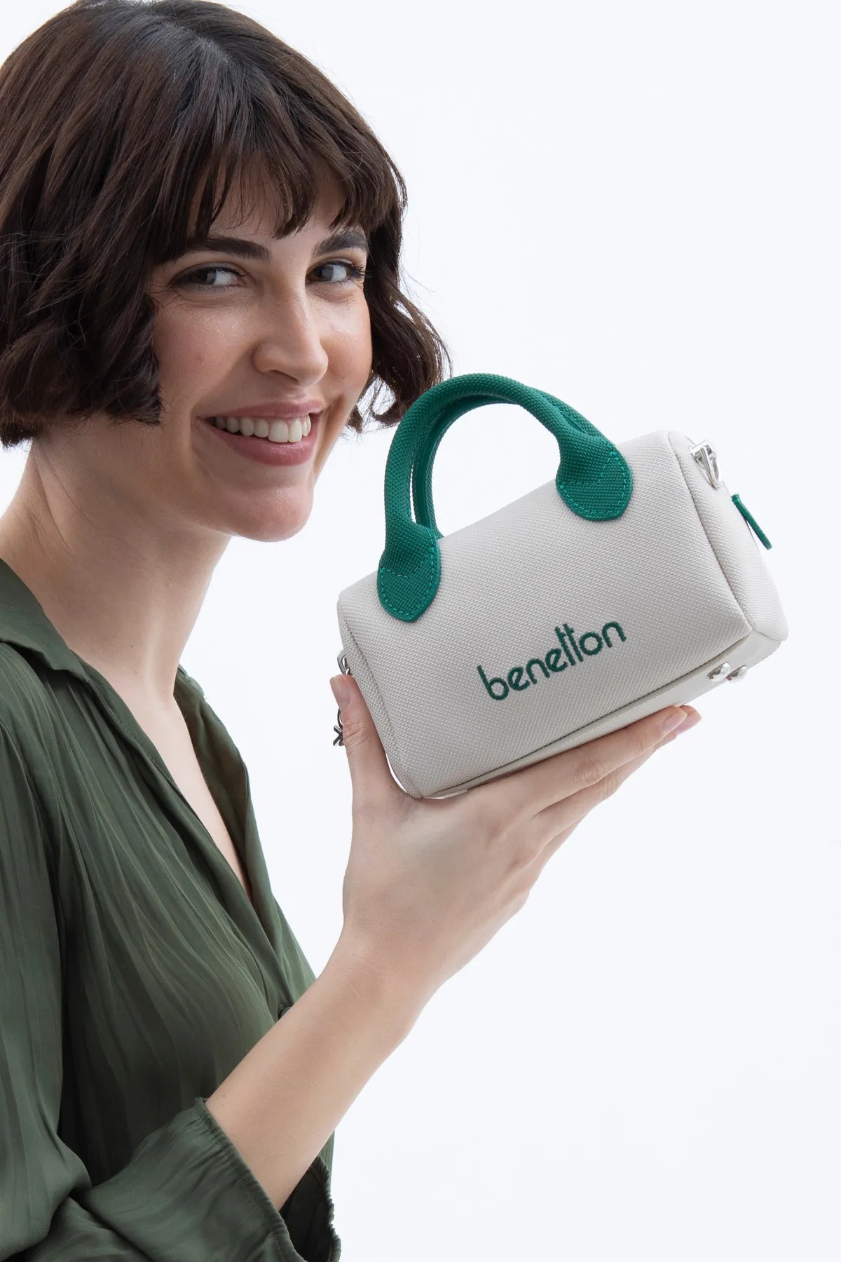 BENETTON 1593 KADIN ÇANTA - BEJ ZÜMRÜT