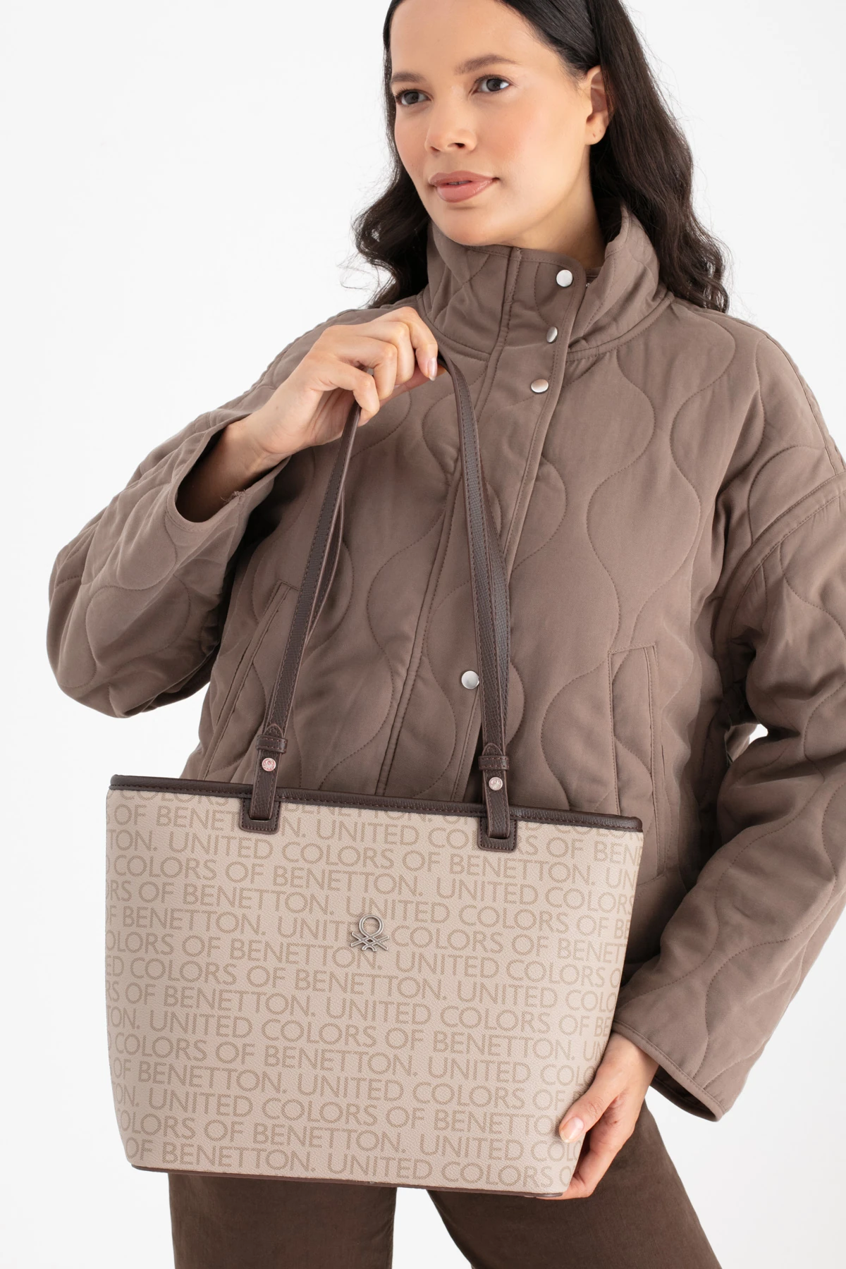 BENETTON 1646 KADIN ÇANTA - TAŞ KAHVE