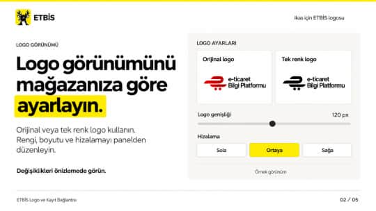 ETBİS Logo ve Kayıt Bağlantısı ekran görüntüsü 2