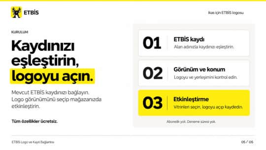 ETBİS Logo ve Kayıt Bağlantısı ekran görüntüsü 5