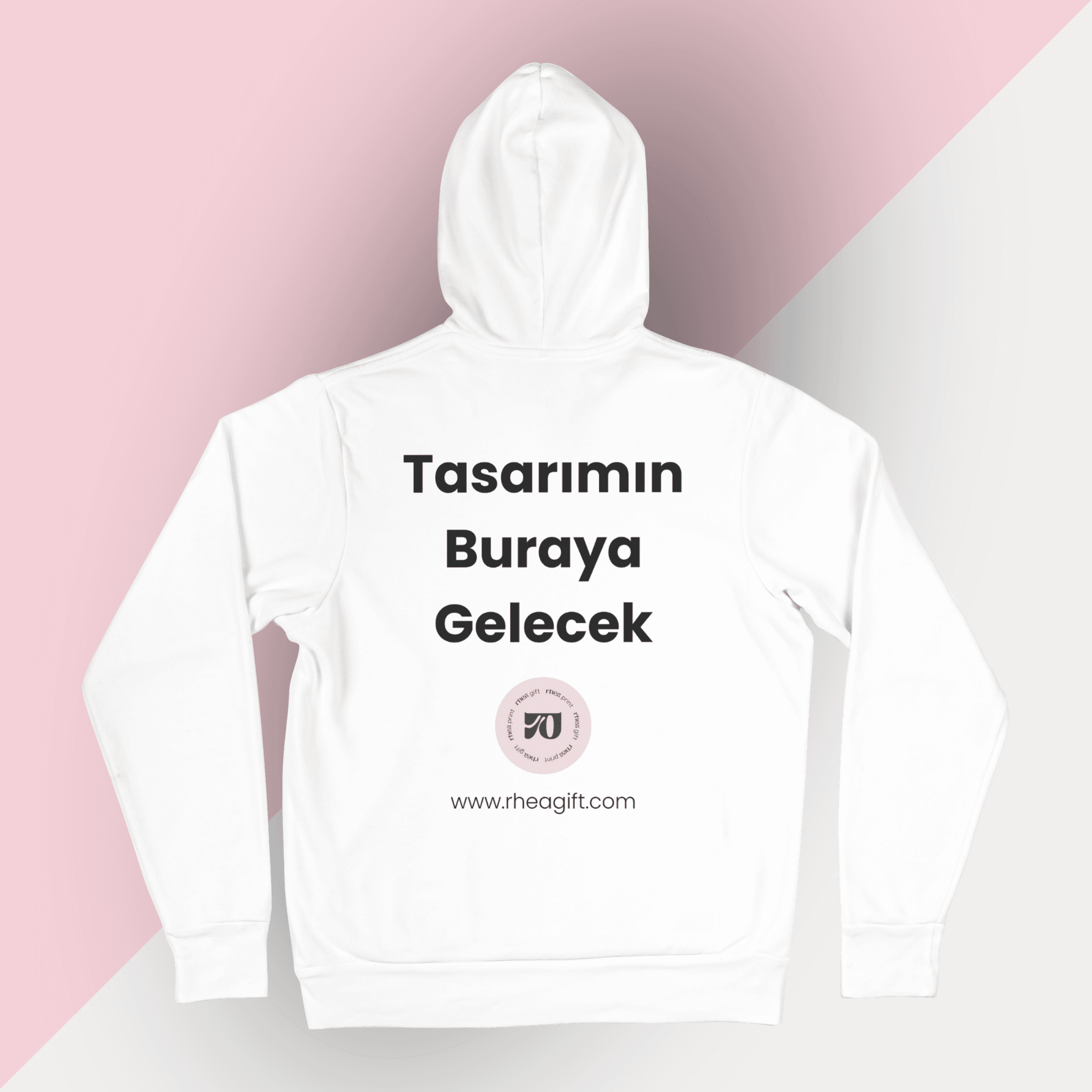 Kişiye Özel Baskılı Beyaz Sweatshirt