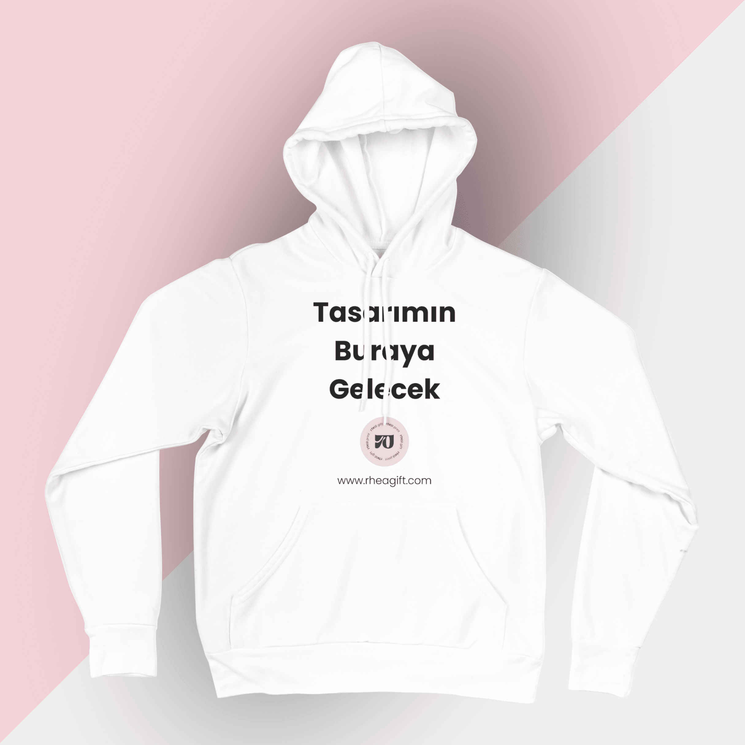 Kişiye Özel Baskılı Beyaz Sweatshirt