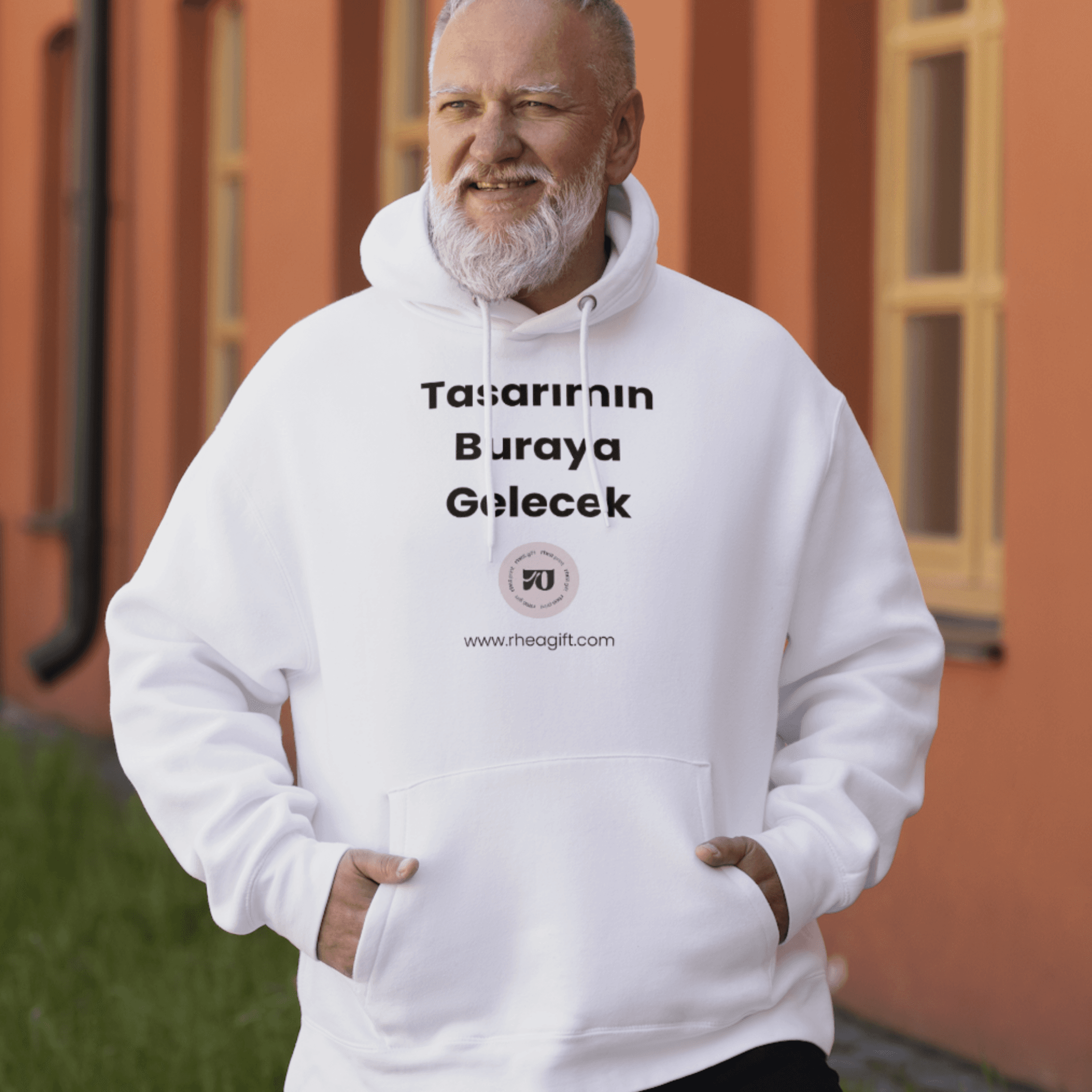 Kişiye Özel Baskılı Beyaz Sweatshirt