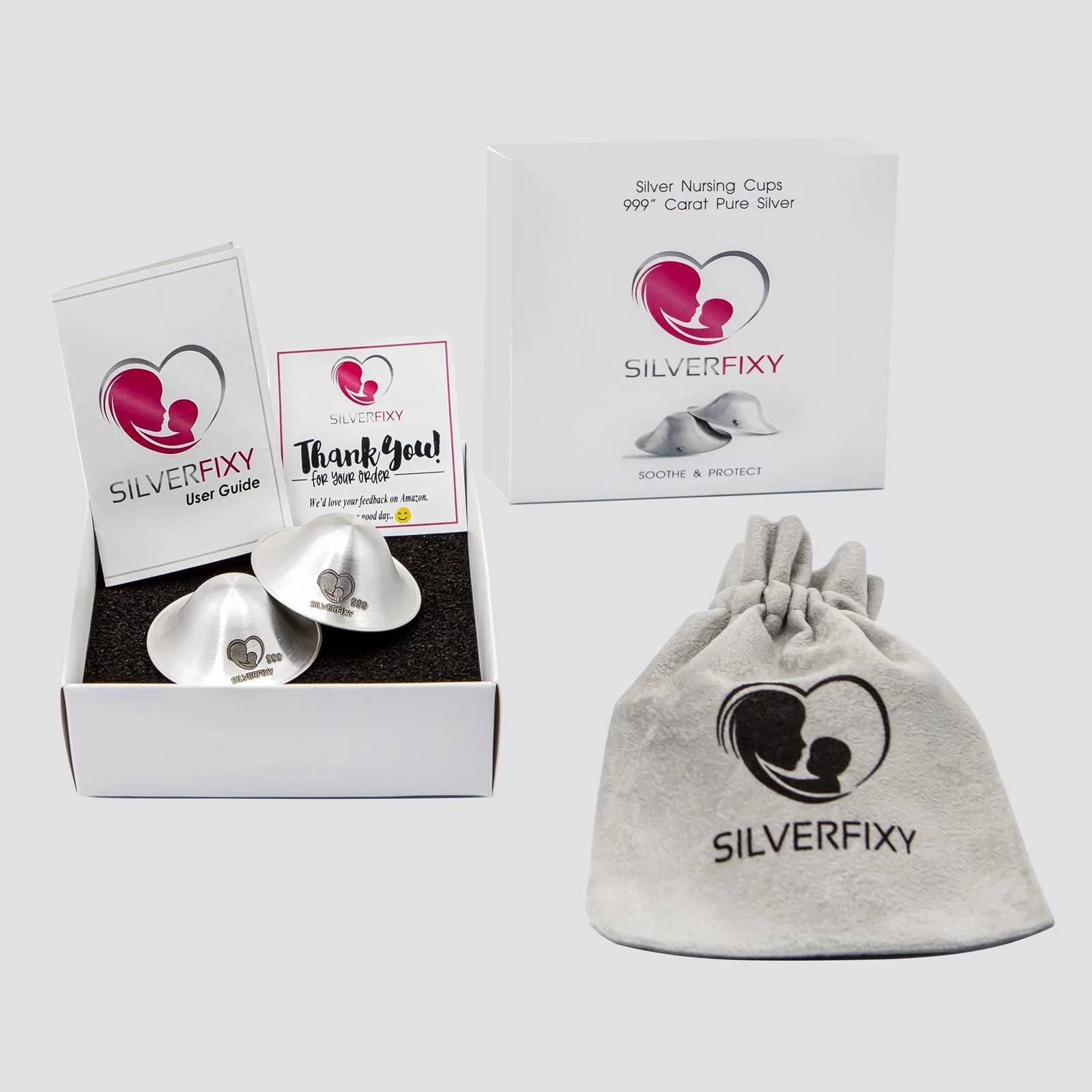 SilverFixy Gümüş Kapak 999 Ayar El Işçiliği – Göğüs Ucu Koruyucu- Yara Kalkanı