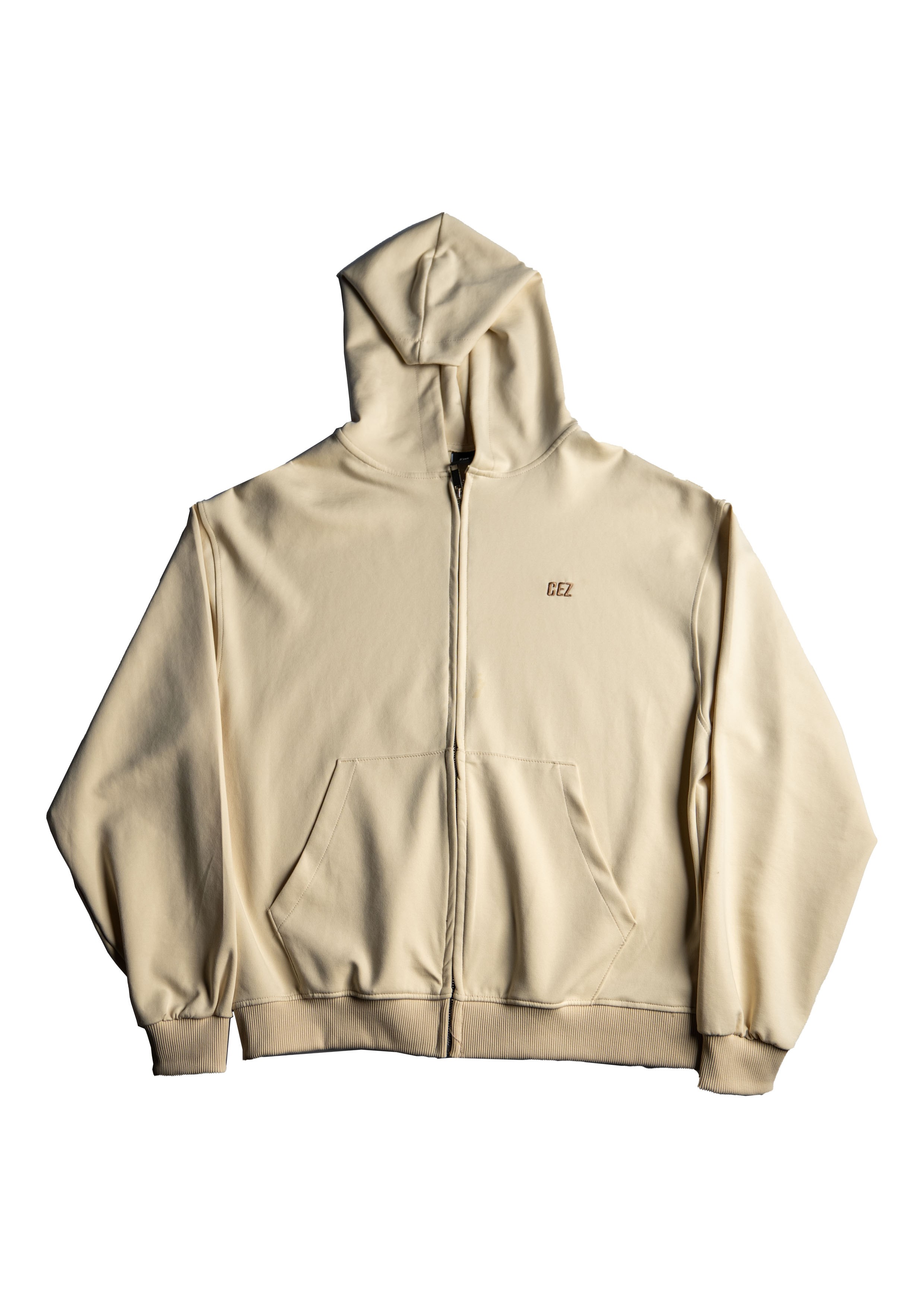 Summer Collection Krem Zip Hoodie