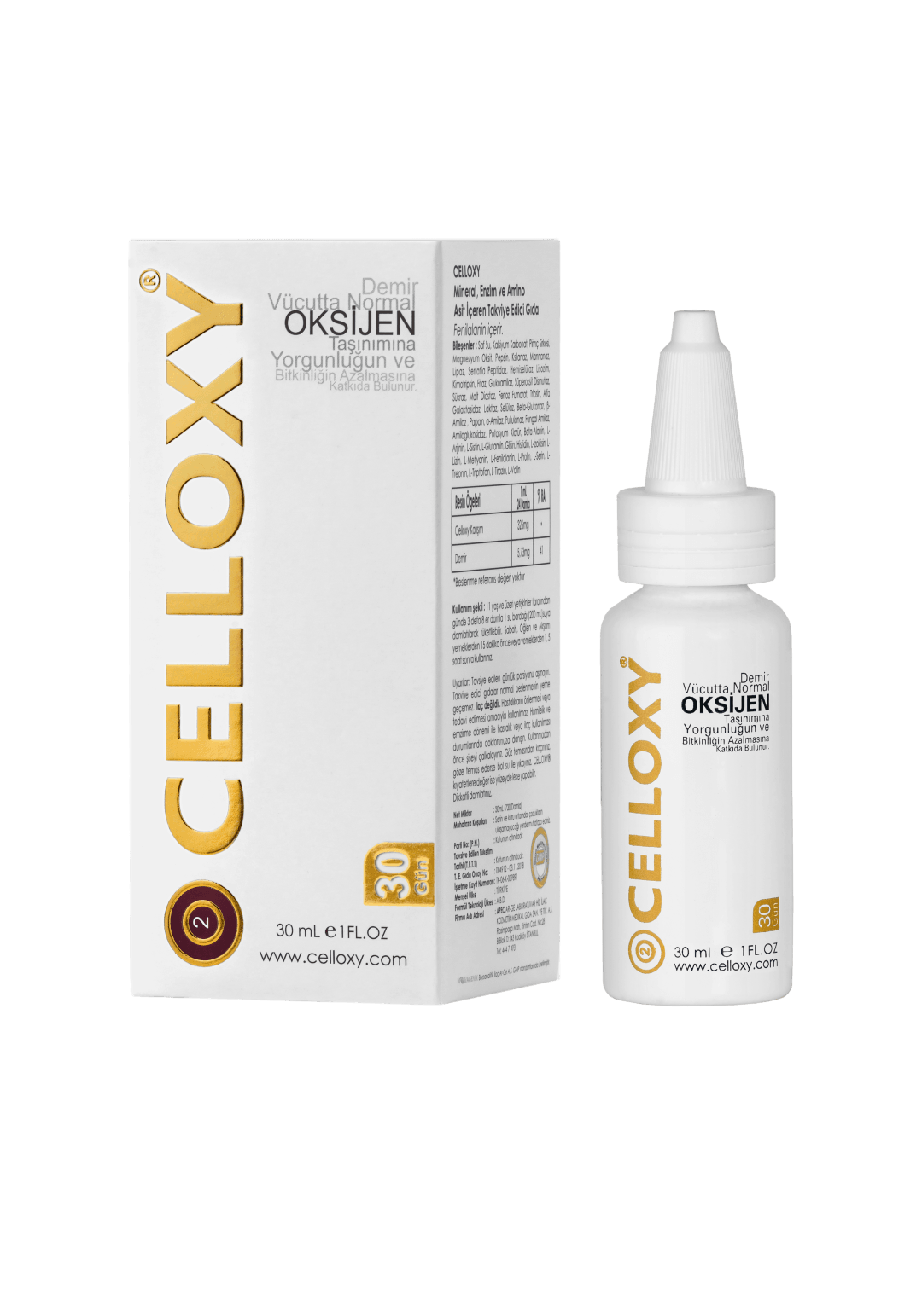 Celloxy Oksijen Damla 30 ml