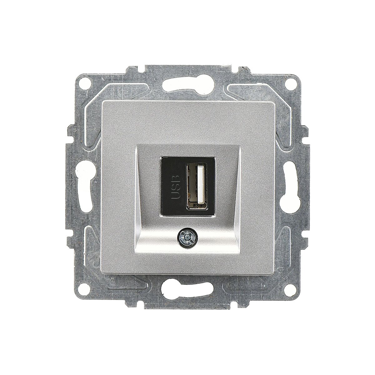 Gümüş USB Data Priz Mekanizma Günsan Eqona