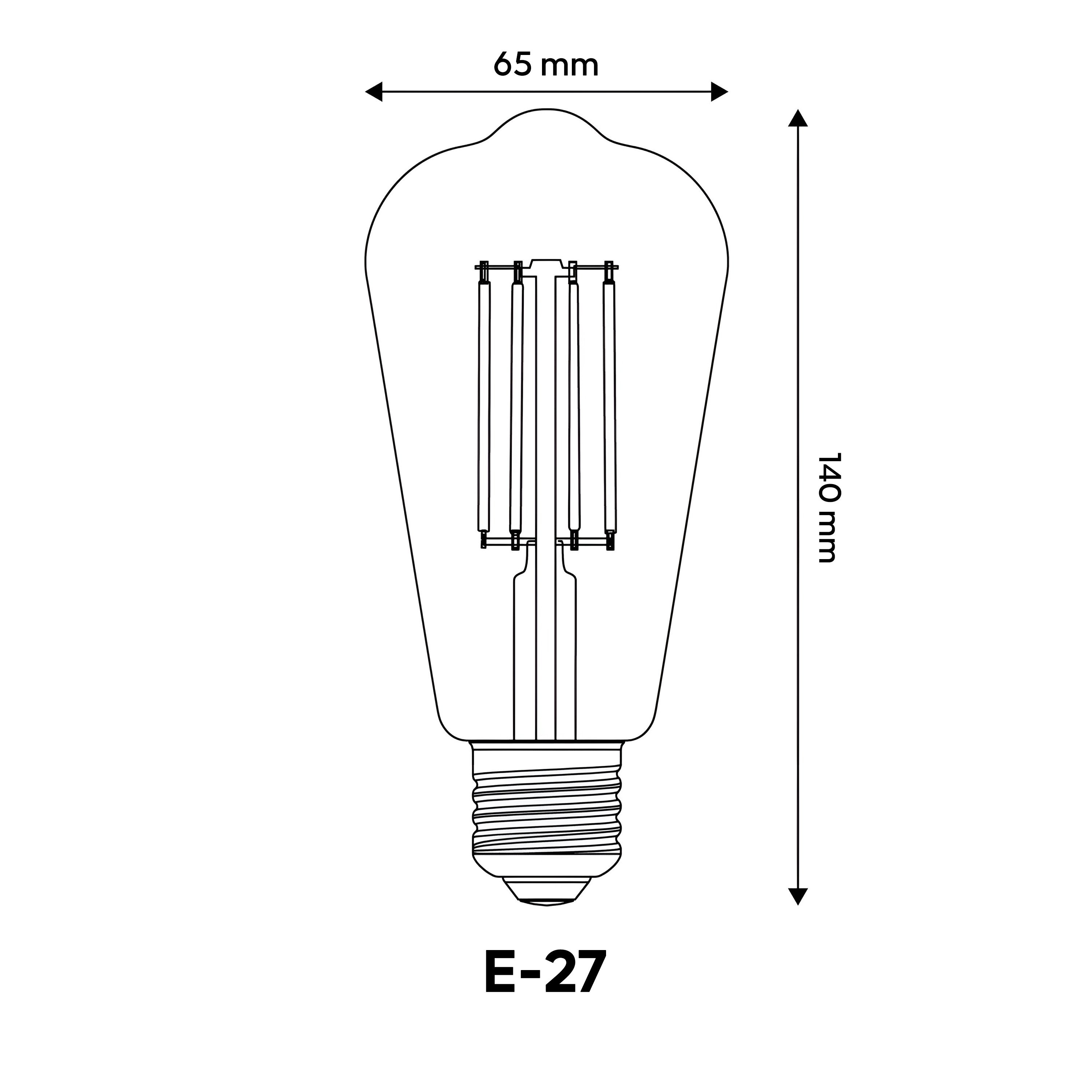 LED Rustik Ampul - 8W Amber - Cata CT-4290