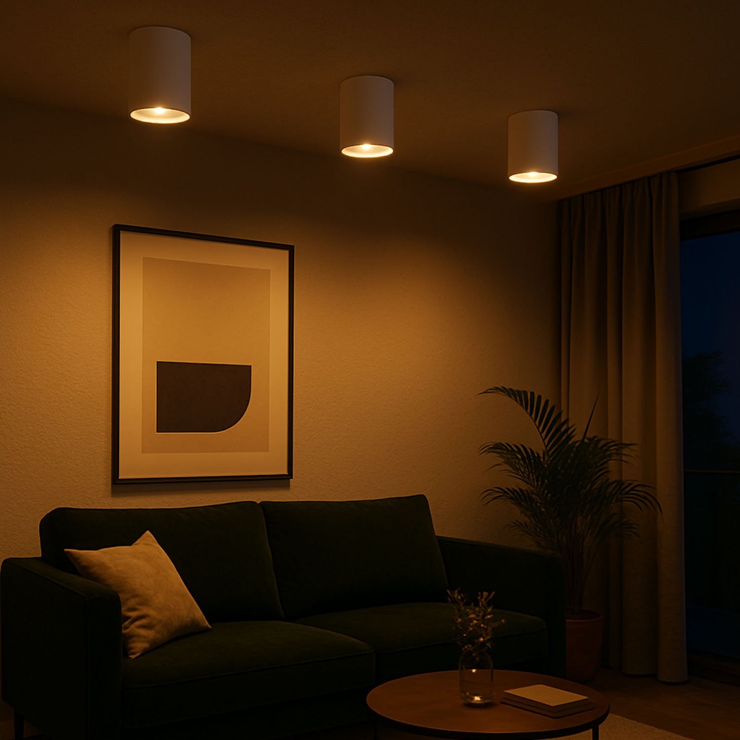 Silindir Dekoratif Armatür Beyaz-Platin Maxled MX-3512 (140mm)