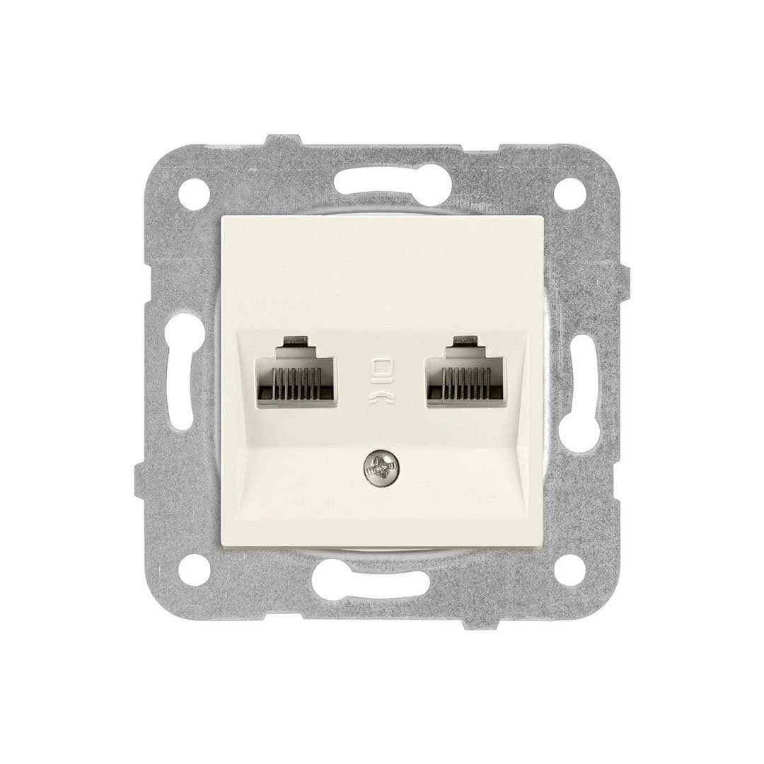 Viko Karre/Meridian Krem İkili Data Prizi (2 x RJ45 Cat6) - 90967279