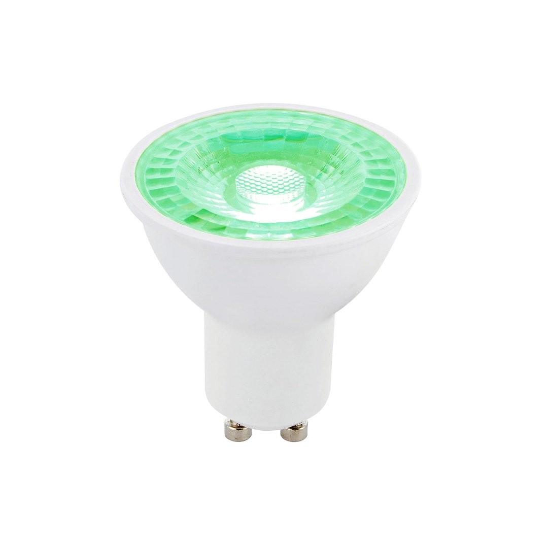 Mercekli LED Spot Ampul GU10 7W Yeşil ZMR