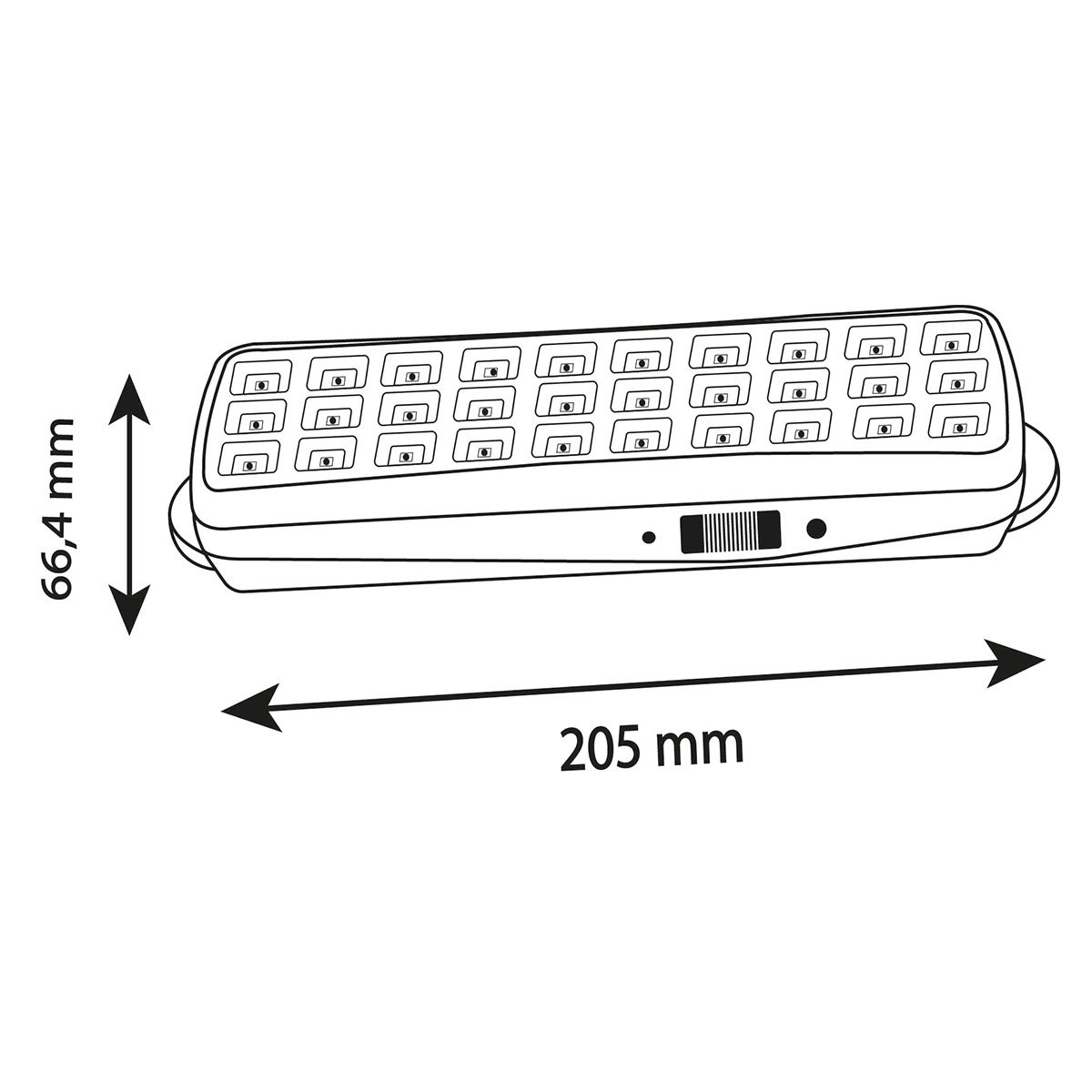 Datça 30 Ledli Işıldak (İpli) - 2W 6500K - Noas YL05-1001