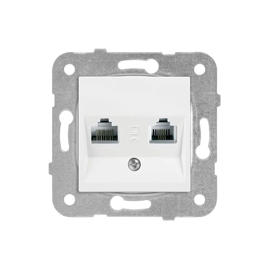 Viko Karre/Meridian Beyaz Data-Nümeris Telefon Prizi (RJ45 Cat6 - RJ11) - 90967081