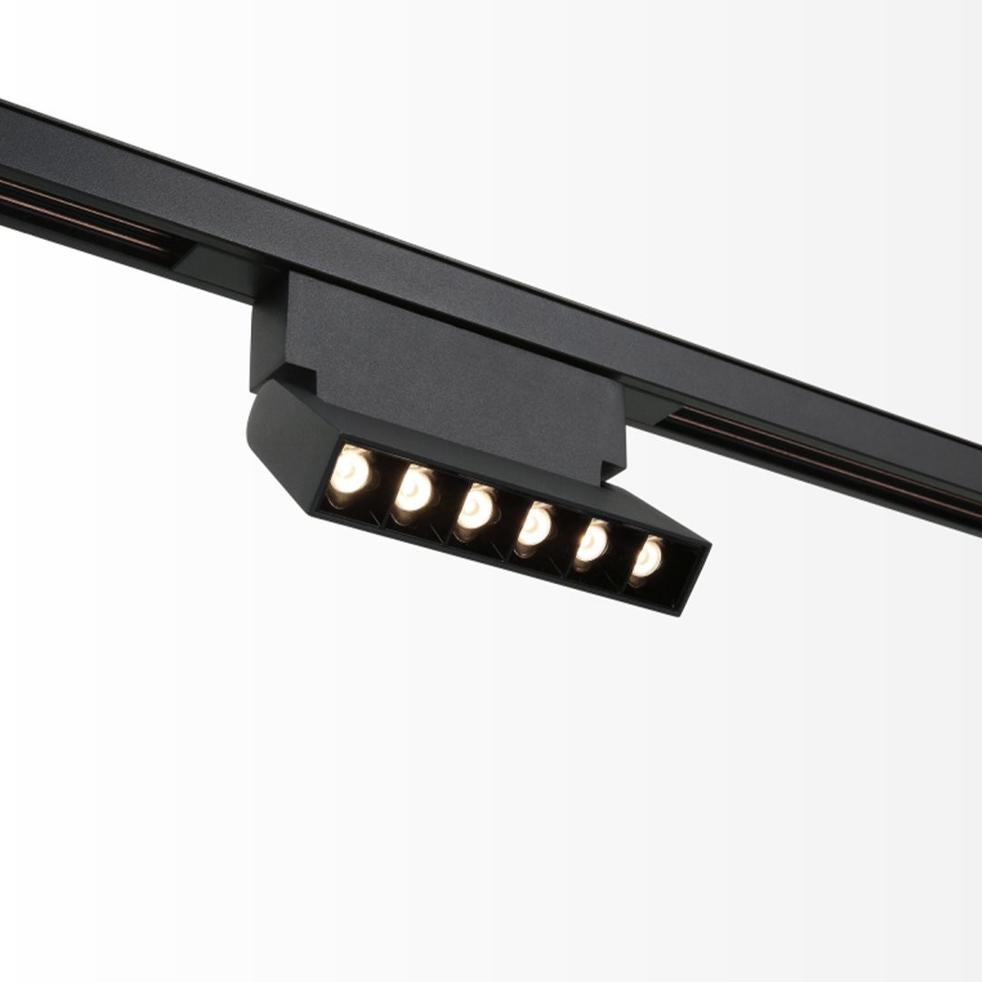 Hareketli Magnet Armatür Siyah 6W 4000K Ilık Beyaz Maxled (Osram LED'li)