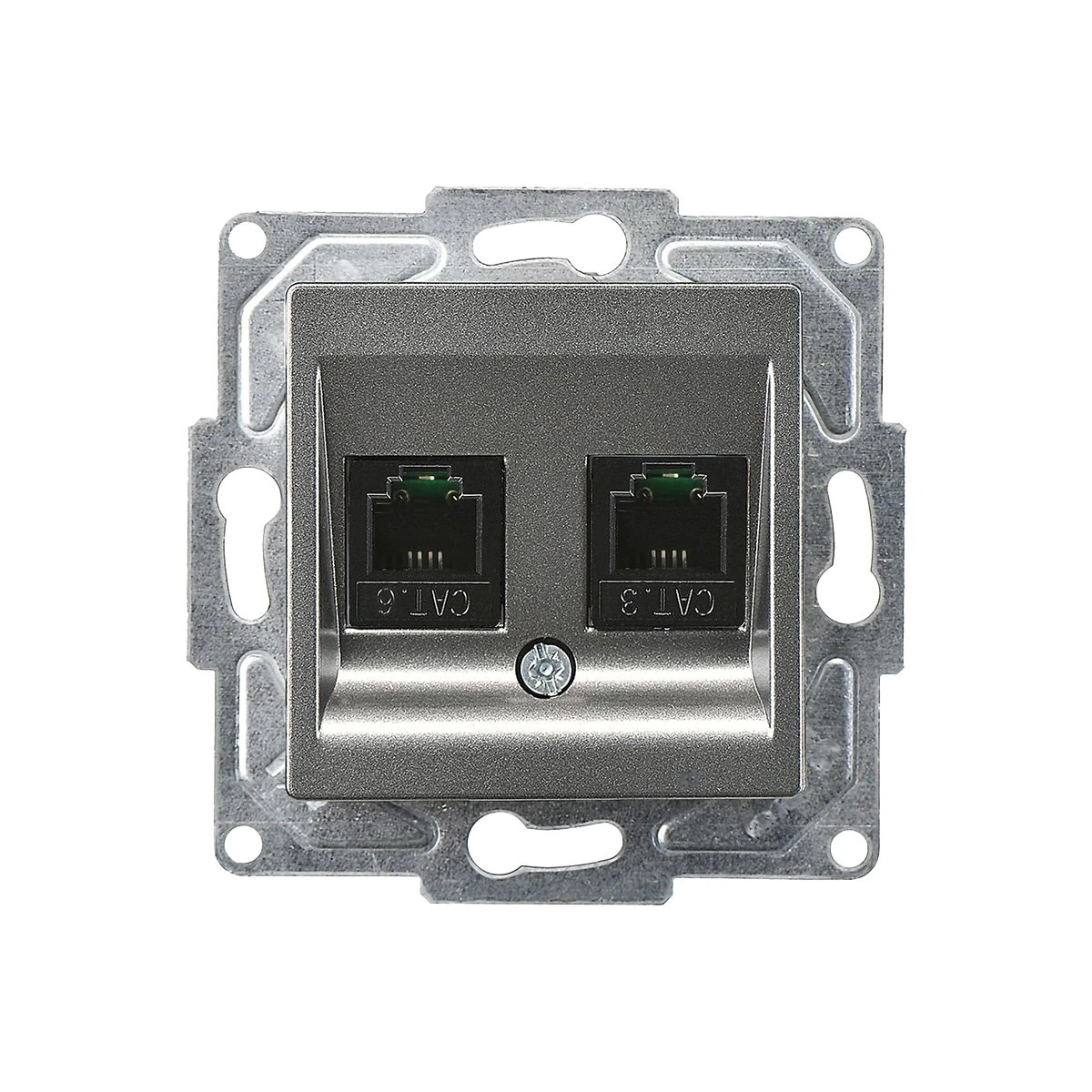 Füme Data & Nümeris Telefon Priz Mekanizma (RJ45 Cat6+Cat3) Günsan Eqona