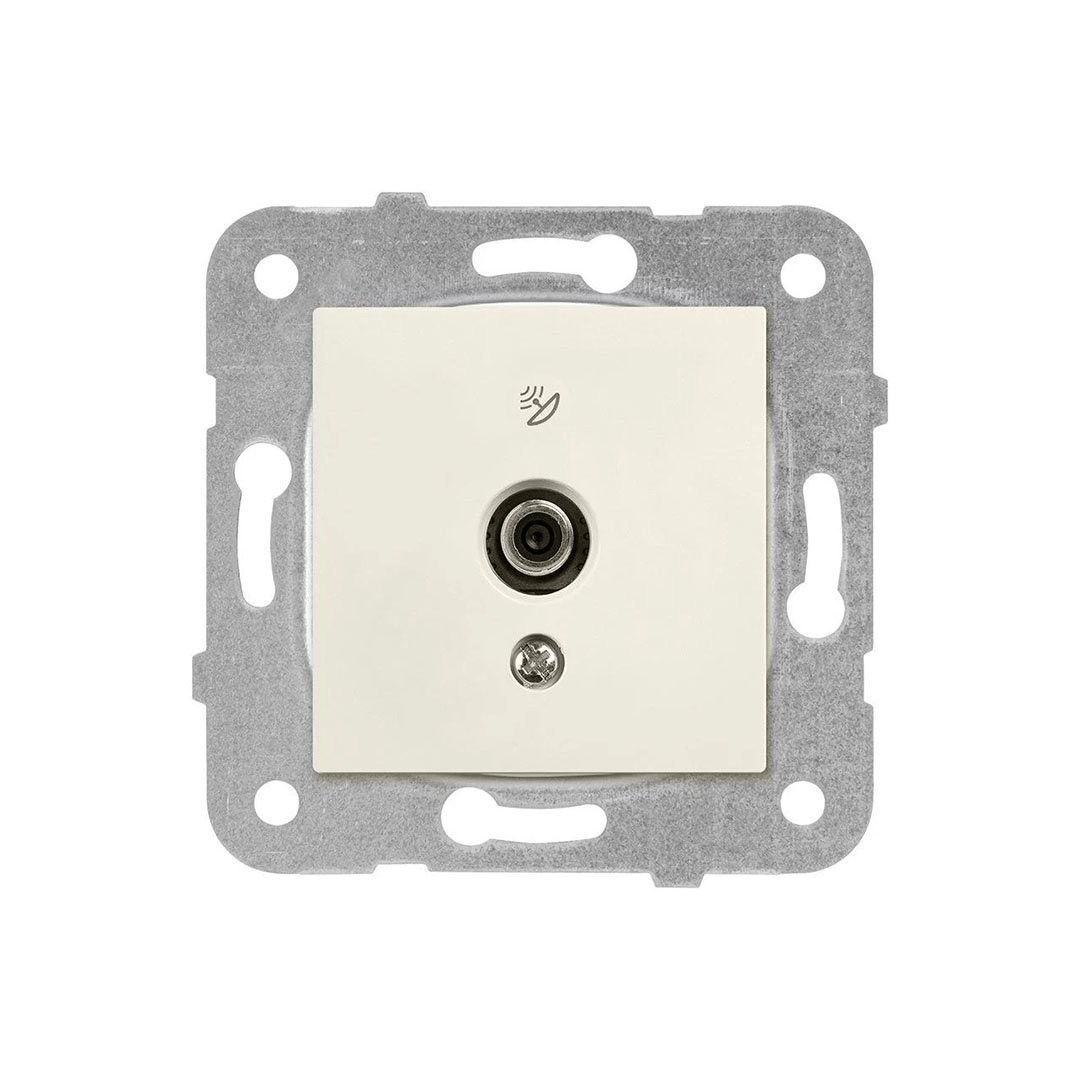 Viko Karre/Meridian Krem Uydu Prizi F Konnektörlü Geçişli 10Db - 90967238