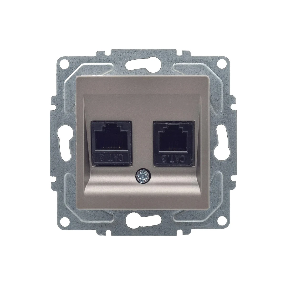 Mocha Data & Nümeris Telefon Priz Mekanizma (RJ45 Cat6+Cat3) Günsan Eqona