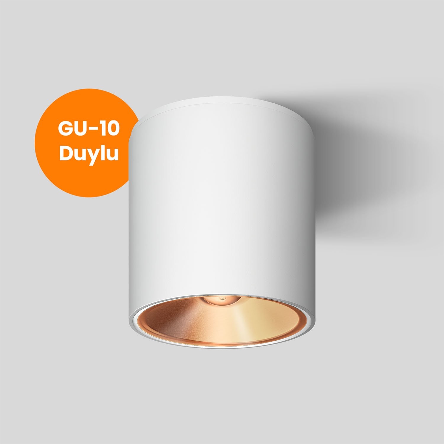 Silindir Dekoratif Armatür Beyaz-Rose Maxled MX-3510 (100mm)
