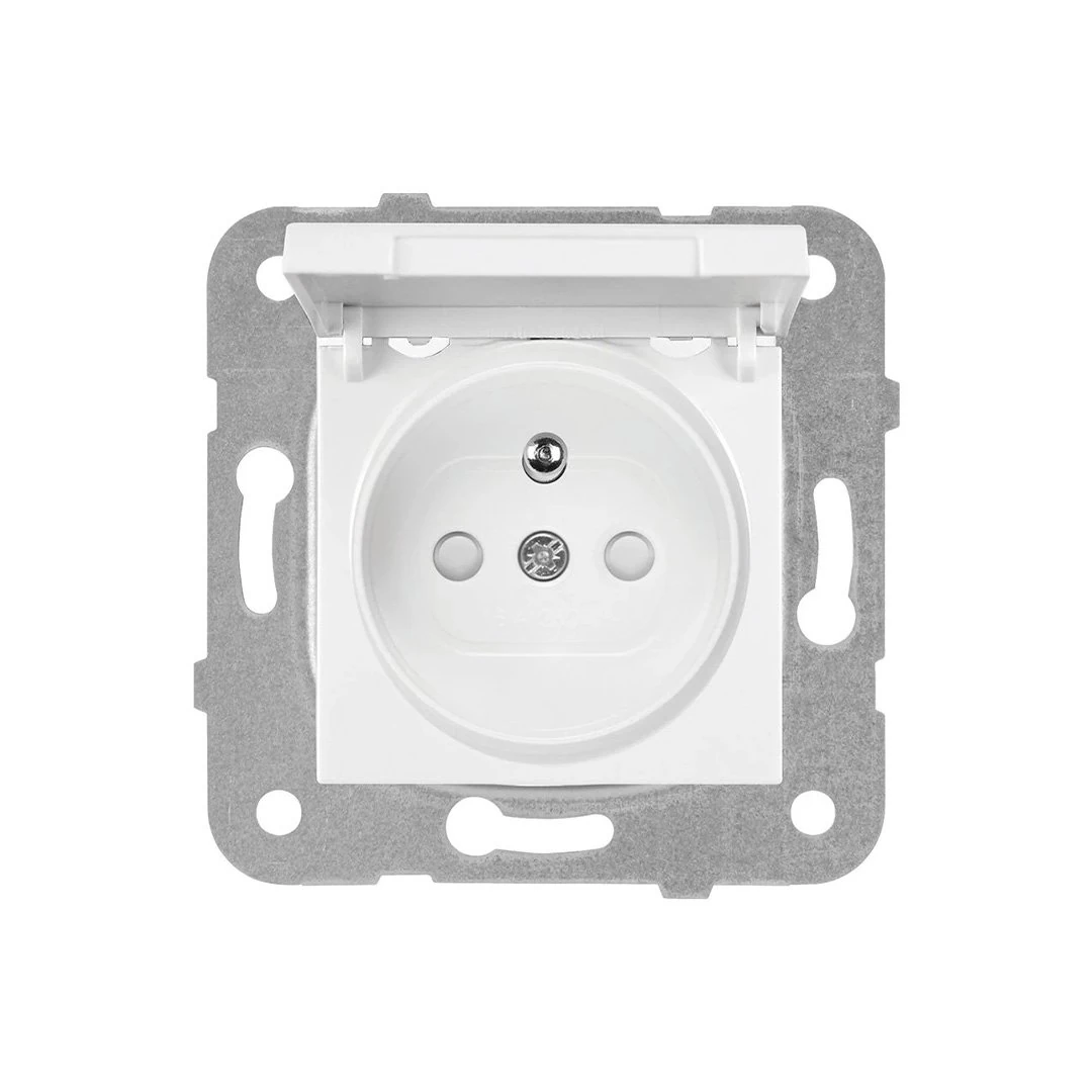 Viko Karre/Meridian Beyaz Ç.K. Kapaklı Topraklı UPS Priz Mekanizma - 90967070