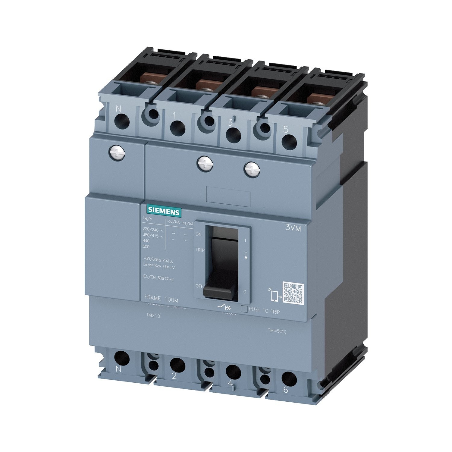 Kompakt Şalter TMŞ - 40A 25kA 4 Kutuplu - Siemens 3VM1040-3ED42-0AA0