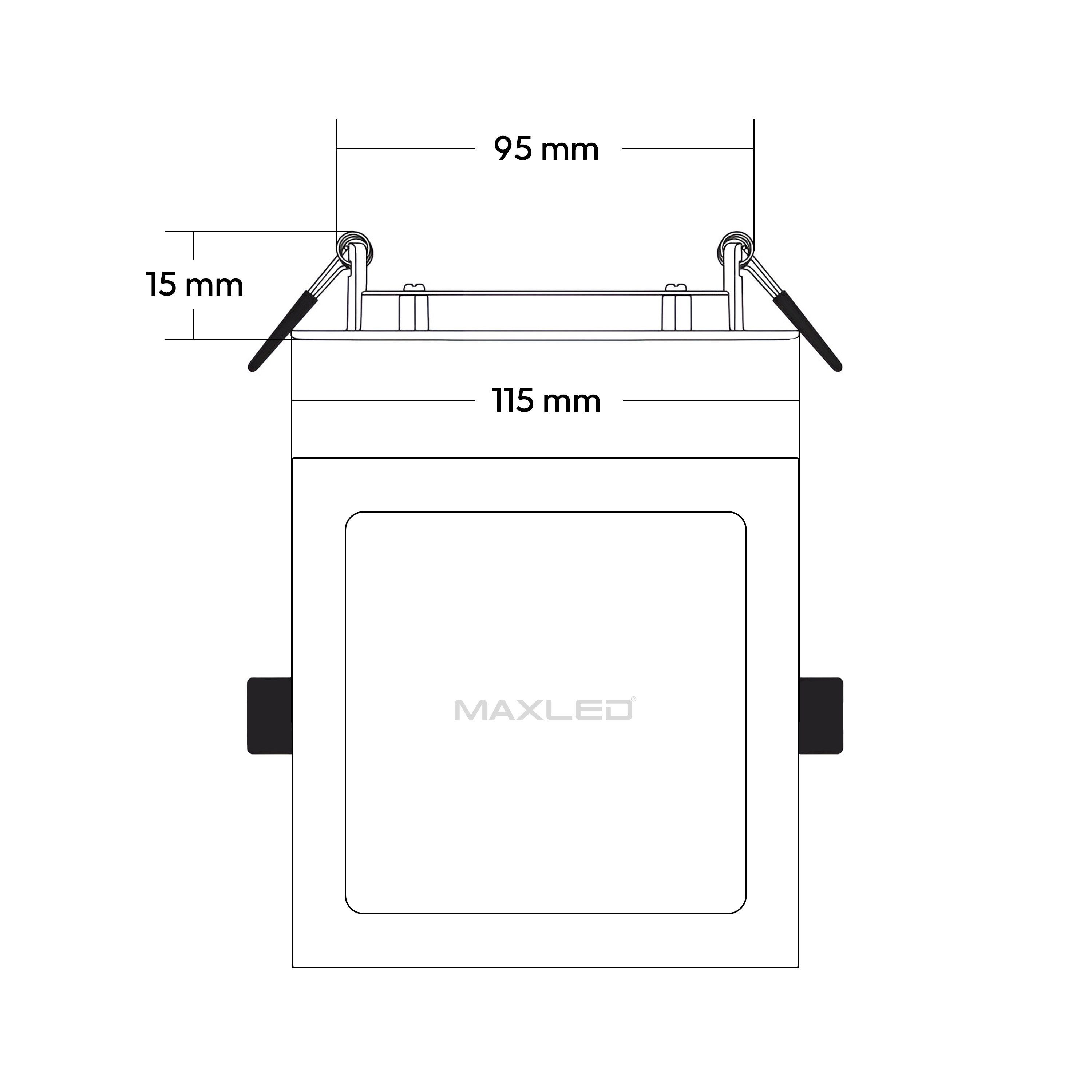 Sıva Altı Kare LED Panel Beyaz Kasa - 6W 4000K - Maxled MX-1028N