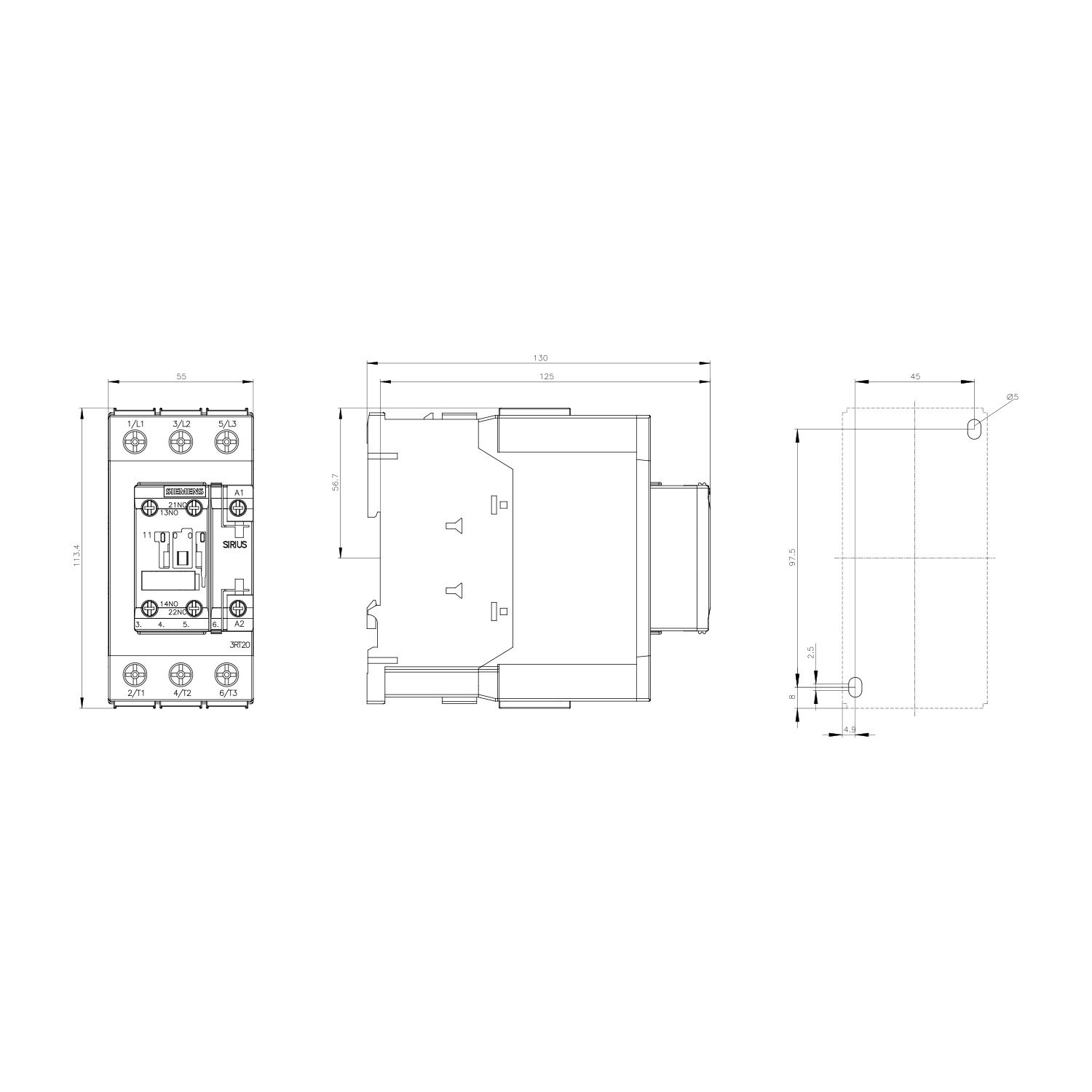 Sirius Kontaktör - 80A 230V AC 37kW - Siemens 3RT2038-1AP00