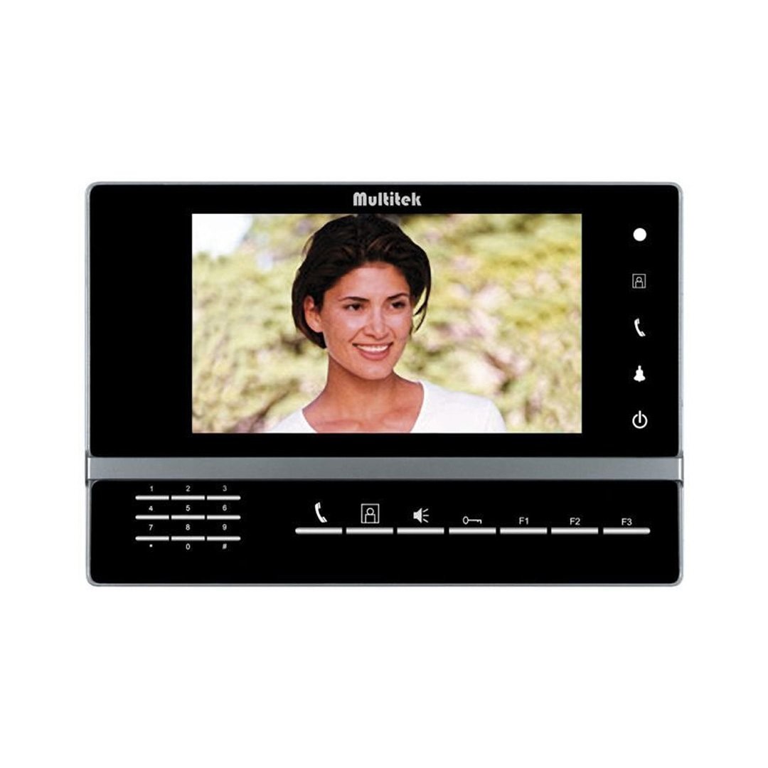 Multitek M70 7" Renkli Görüntülü Daire Monitörü (Siyah)