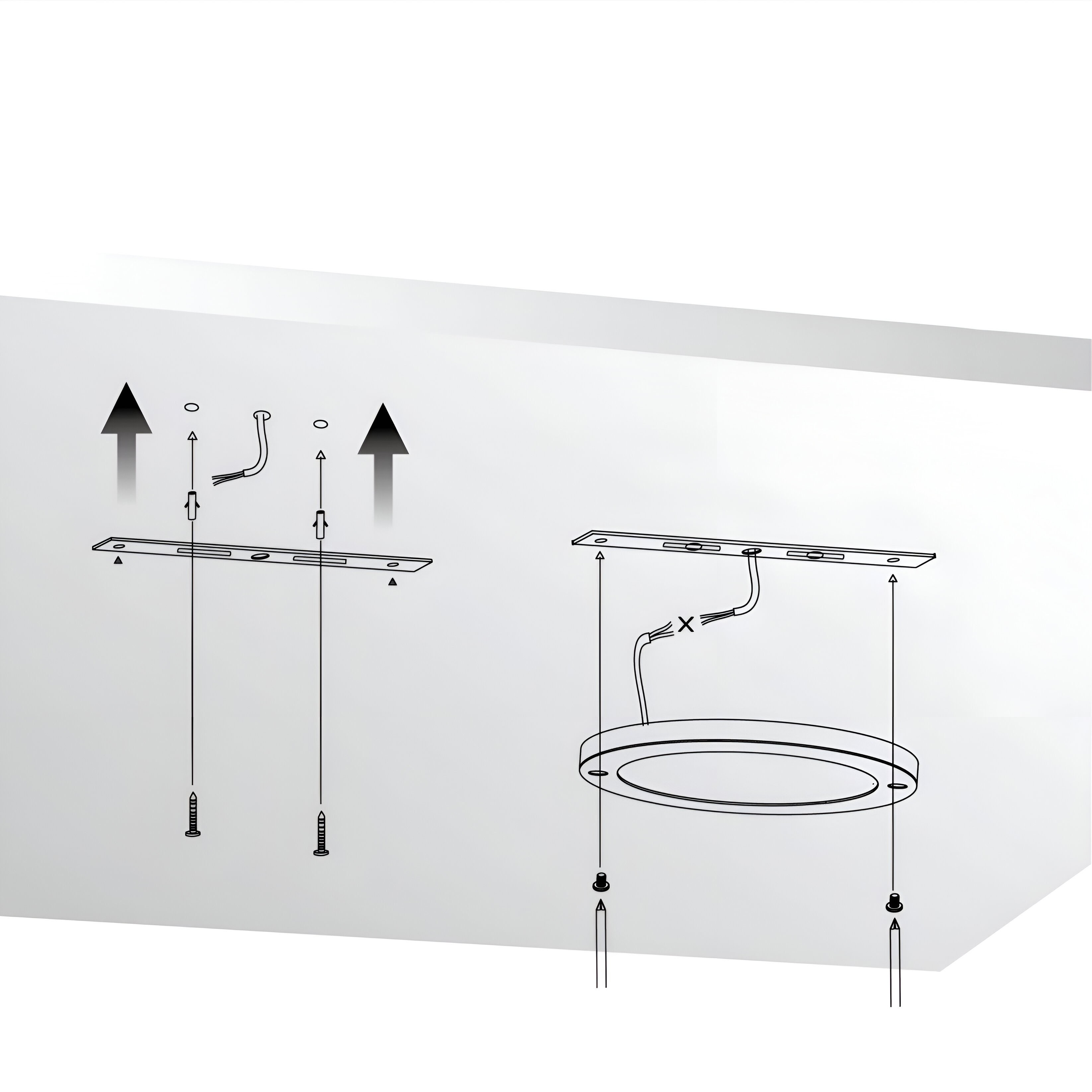 Sensörlü LED Tavan Armatür - 20W 6400K Beyaz - Cata CT-9247