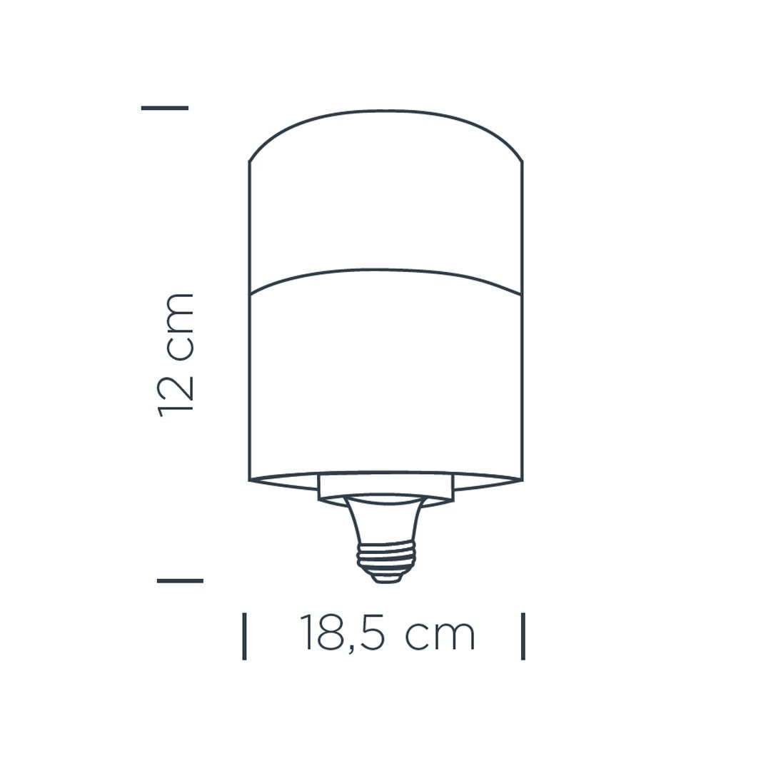 Oval T-Bulb LED Ampul E27 40W 6500K Soğuk Beyaz ZMR