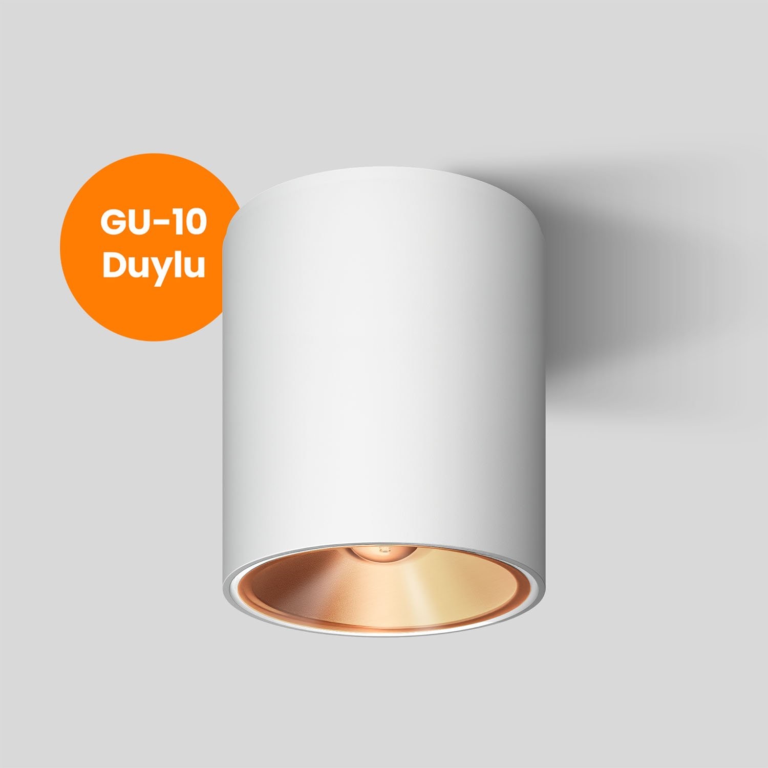 Silindir Dekoratif Armatür Beyaz-Rose Maxled MX-3514 (140mm)