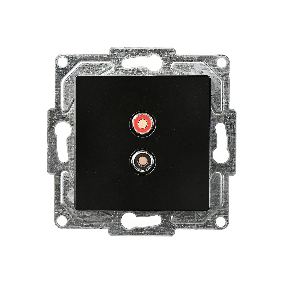 Metalik Siyah Müzik Yayın Priz Mekanizma Günsan Eqona