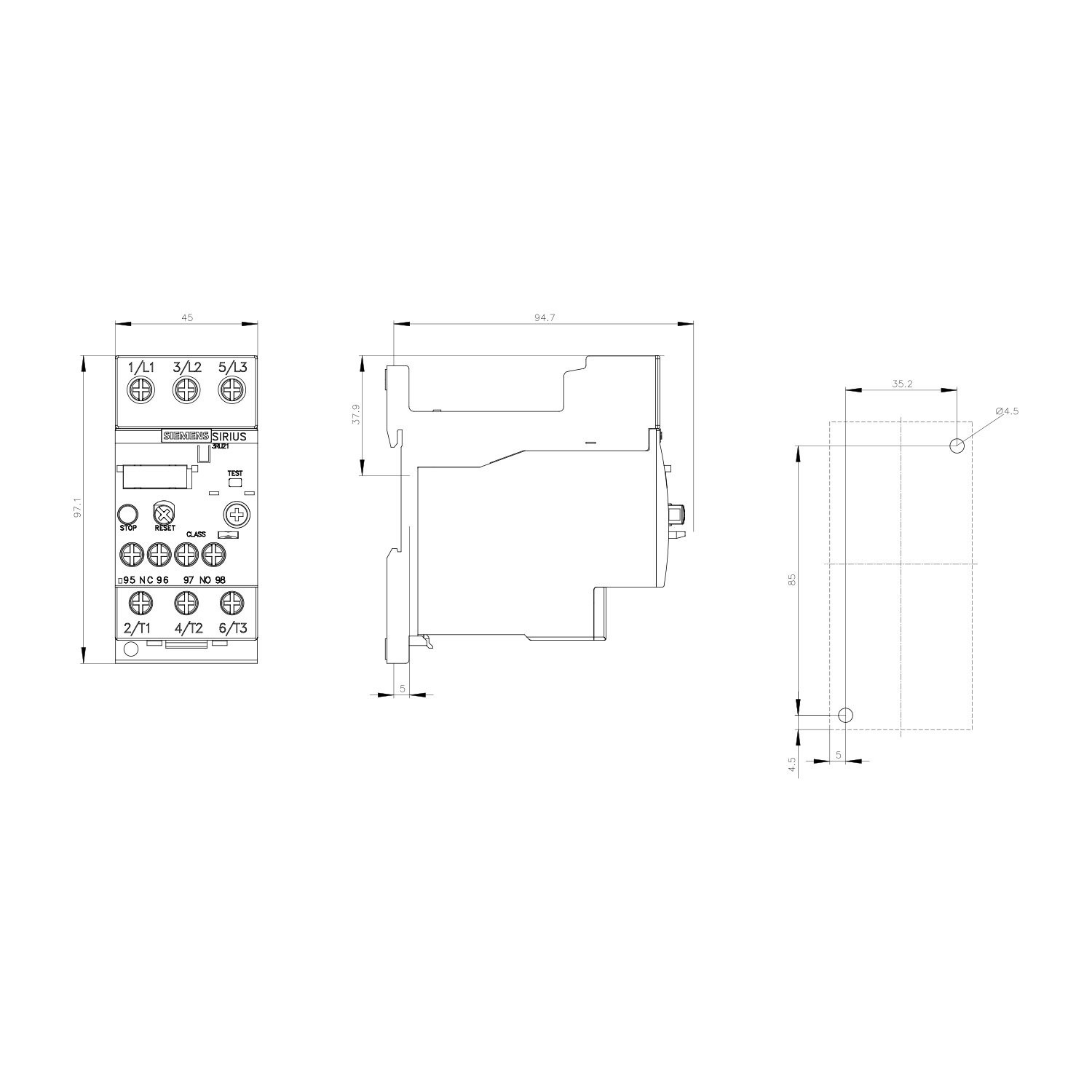 Sirius Termik Röle - 20-25A Boyut S0 - Siemens 3RU2126-4DB1