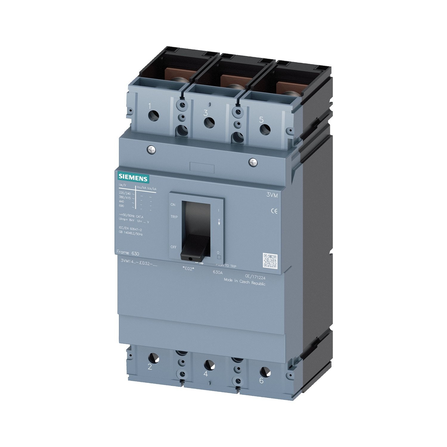 Kompakt Şalter TMŞ - 500A 36kA 3 Kutuplu - Siemens 3VM1450-4ED32-0AA0