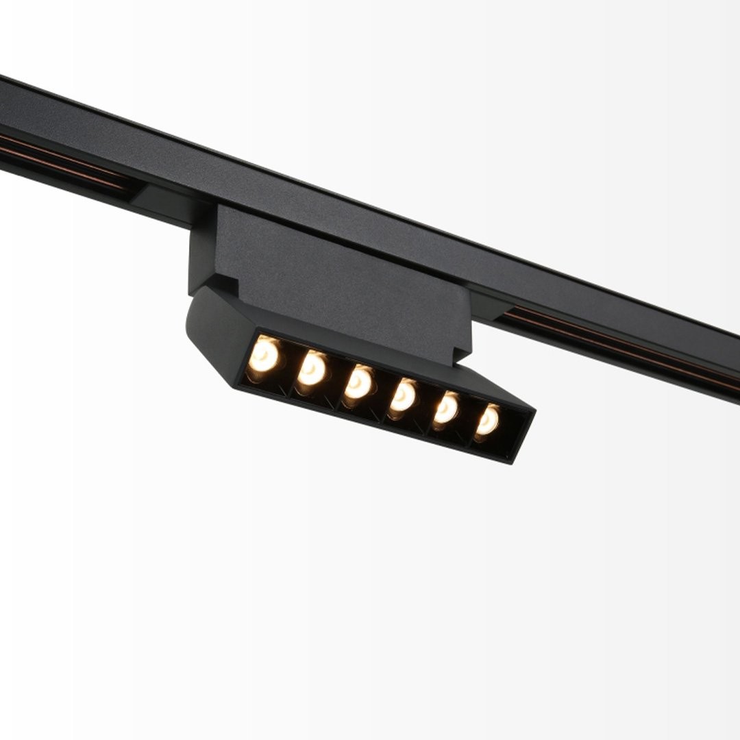 Hareketli Magnet Armatür Siyah 6W 3000K Gün Işığı Maxled (Osram LED'li)