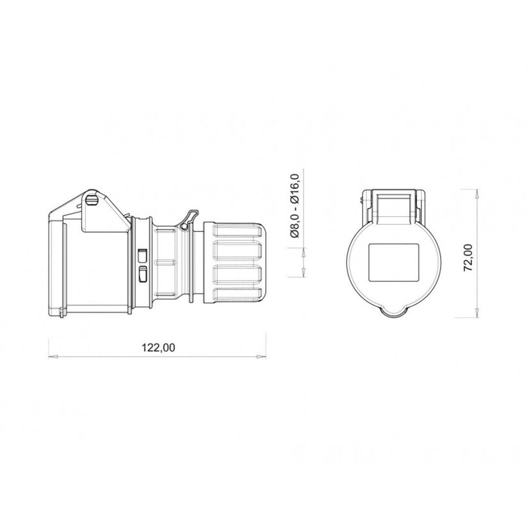 Uzatma Priz 3x16A 220V - Bemis BC1-1403-2312