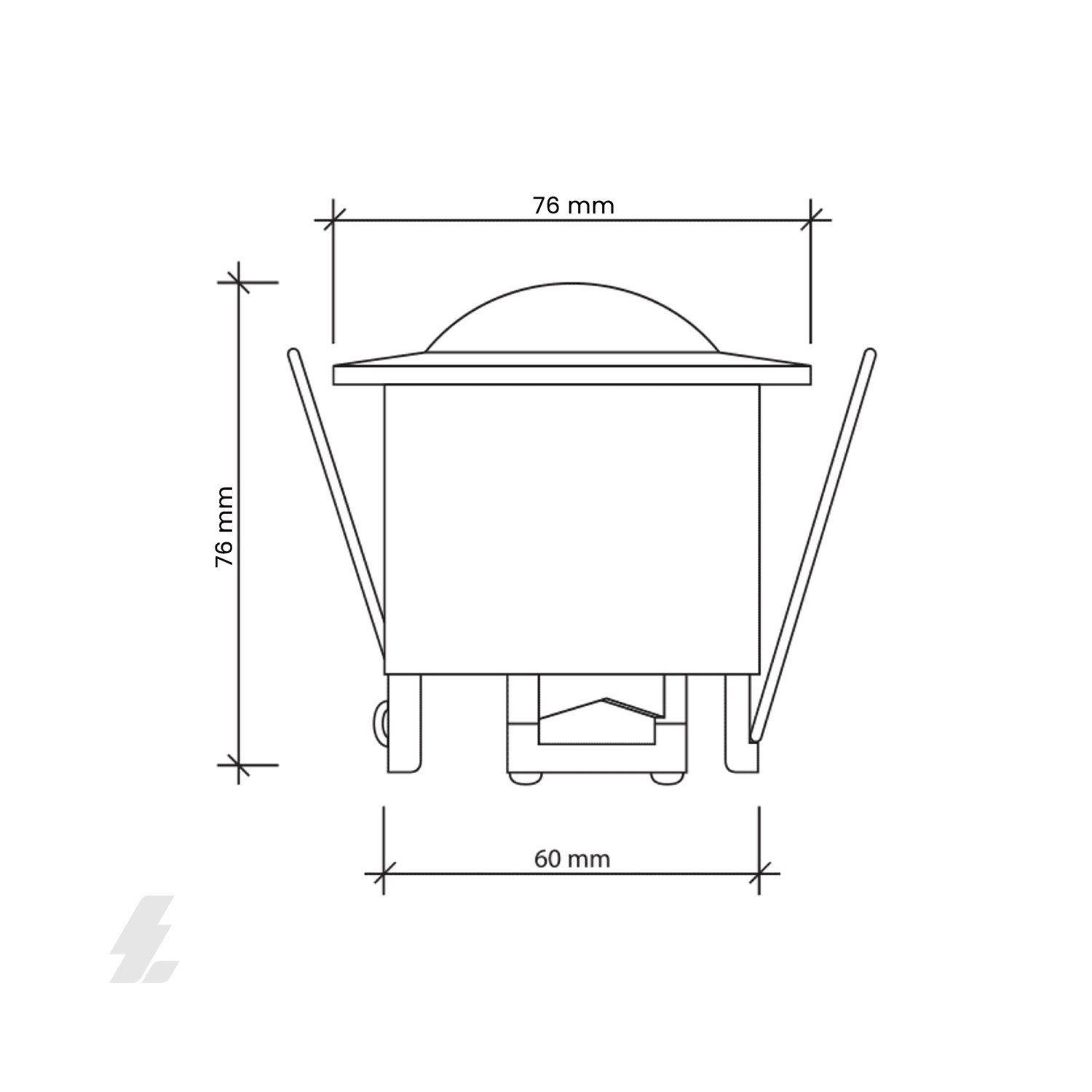 Sıva Altı Sensör - 360° 1000W - Maxled MX-6306