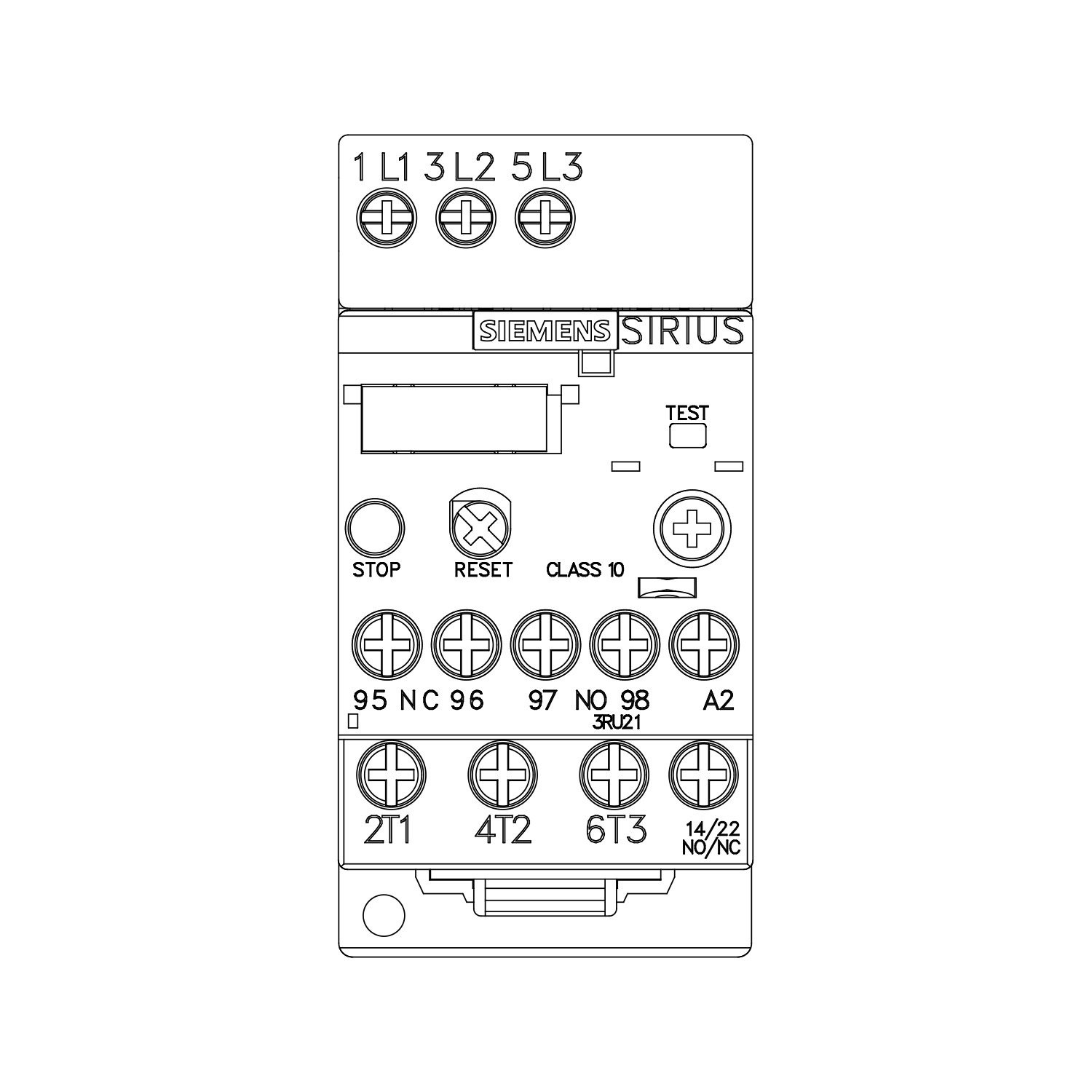 Sirius Termik Röle - 4,5-6,3A - Siemens 3RU2116-1GB1