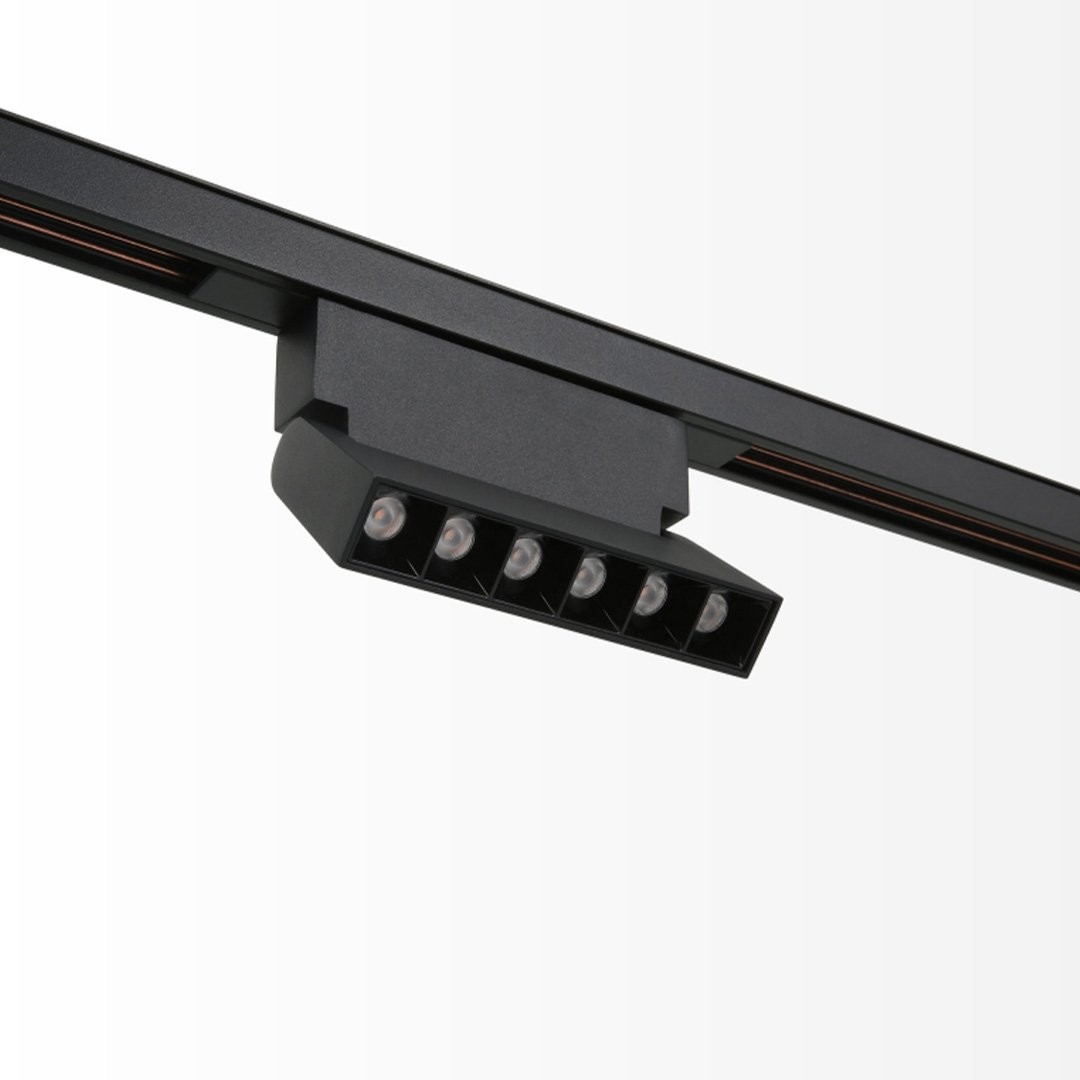 Hareketli Magnet Armatür Siyah 6W 4000K Ilık Beyaz Maxled (Osram LED'li)