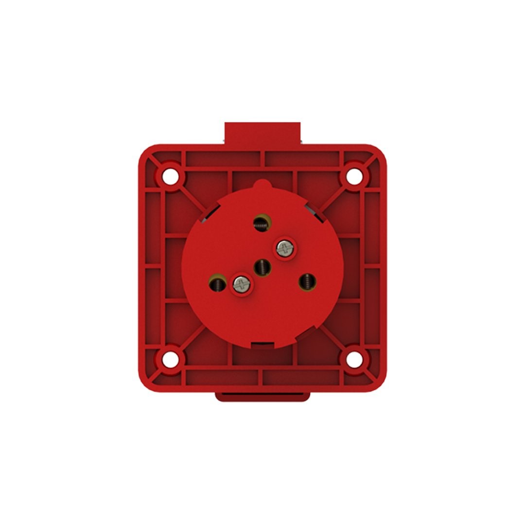 Kapaklı Makina Prizi 3x25A (Kırmızı) - NEAD-1005-MP
