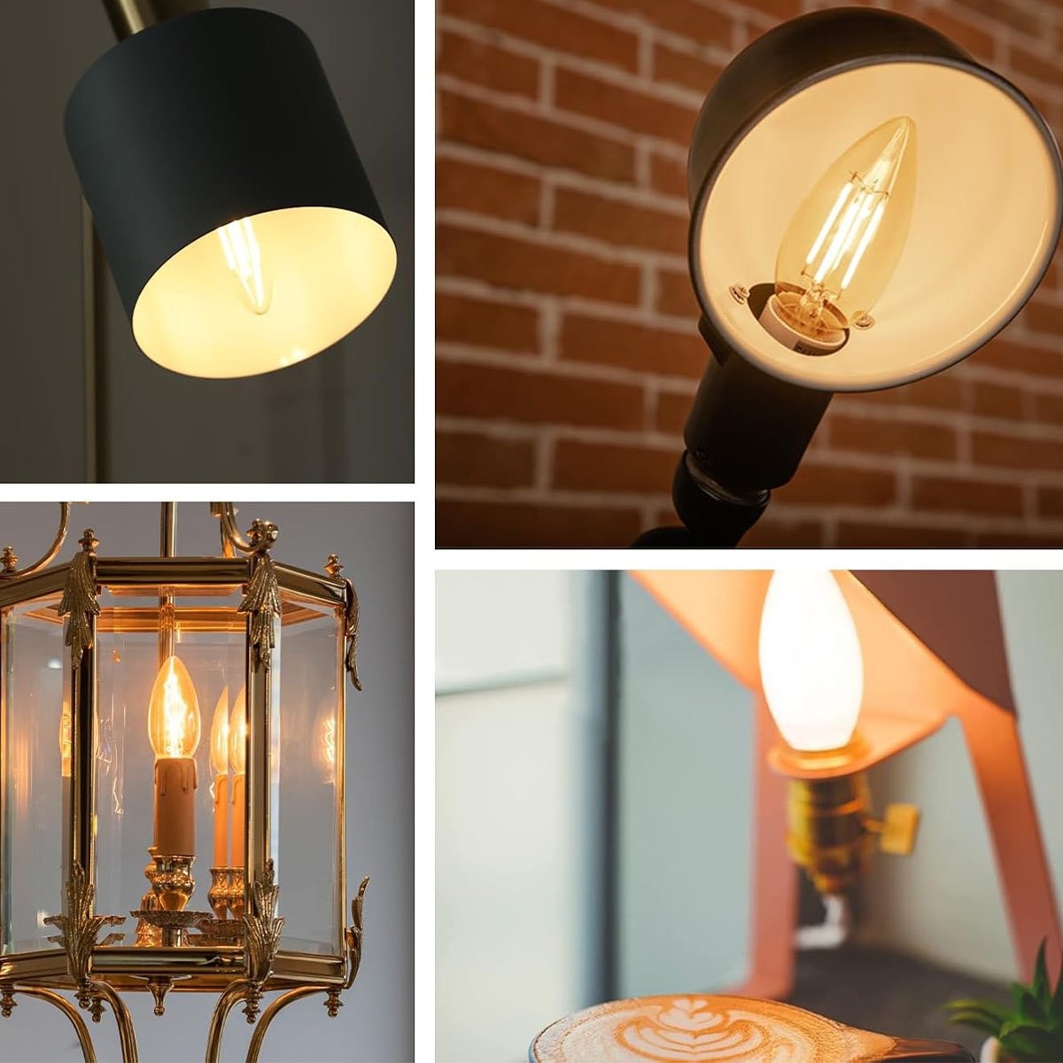 LED Rustik Ampul C35 4W Amber Noas YL92-1010