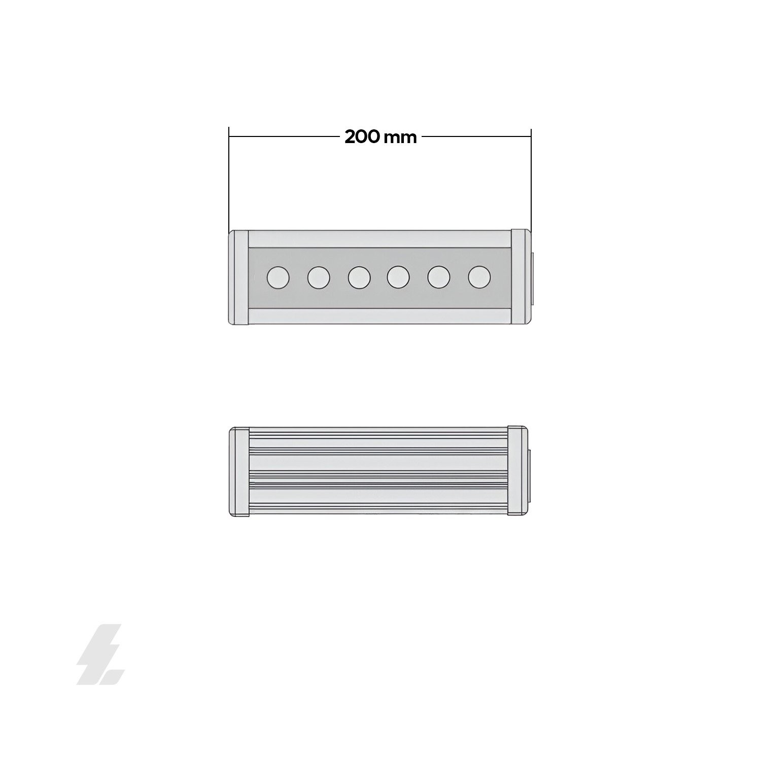 Wallwasher LED - 6W Amber - Maxled MX-5048A