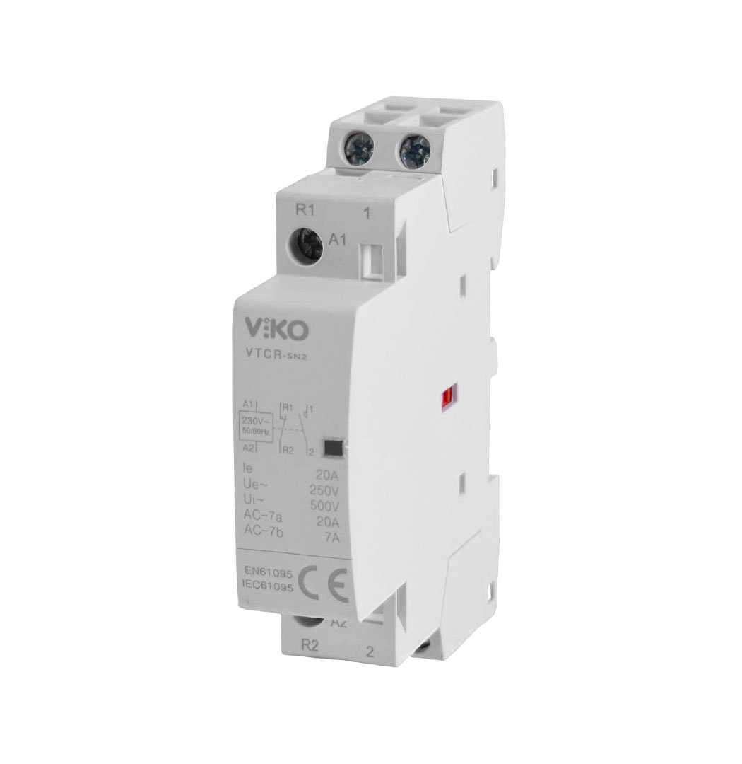 Modüler Kontaktör 25A 2 Fazlı 1NO+1NC Viko VTCR-25/11